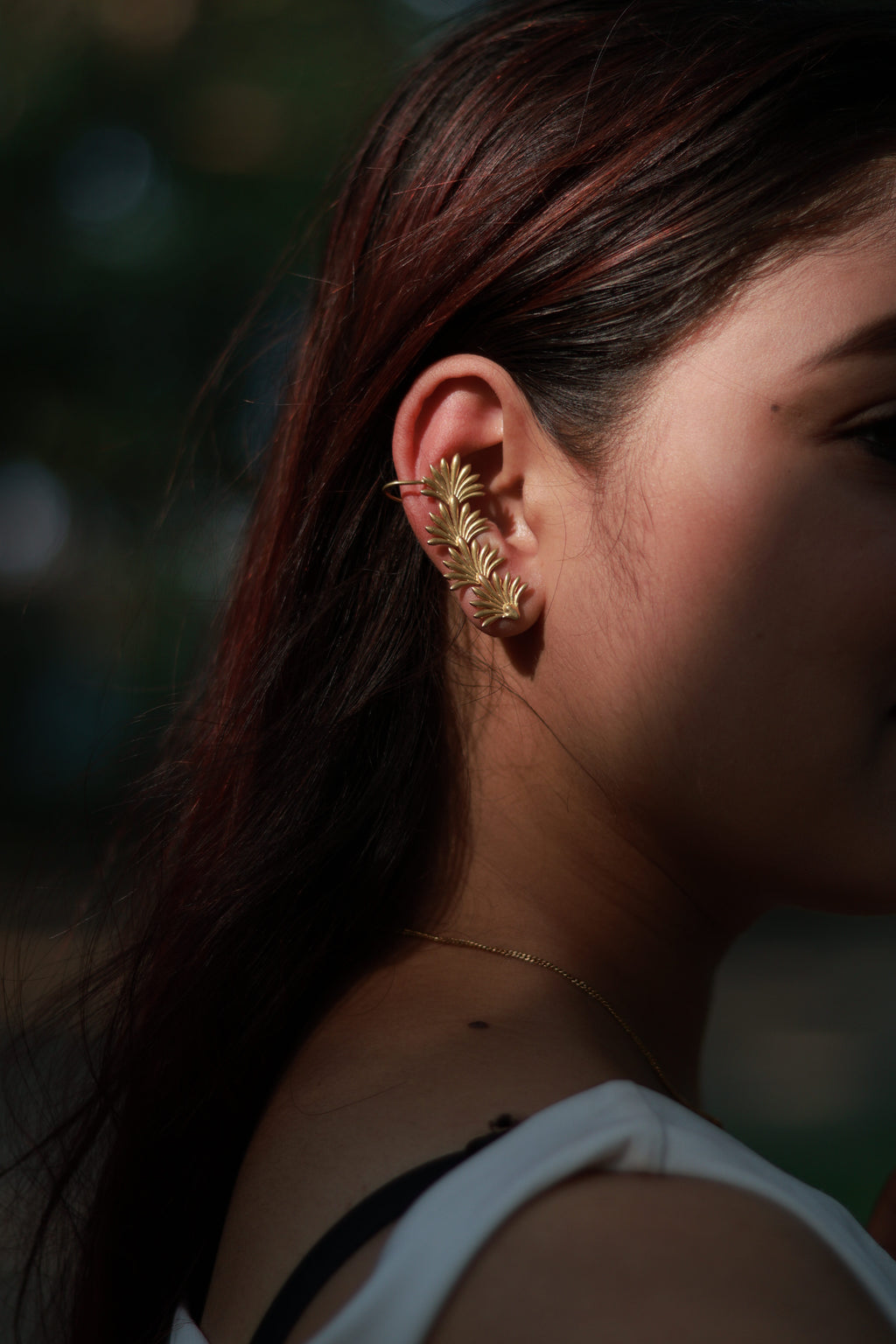 Small Leaves • Brass Ear Cuffs