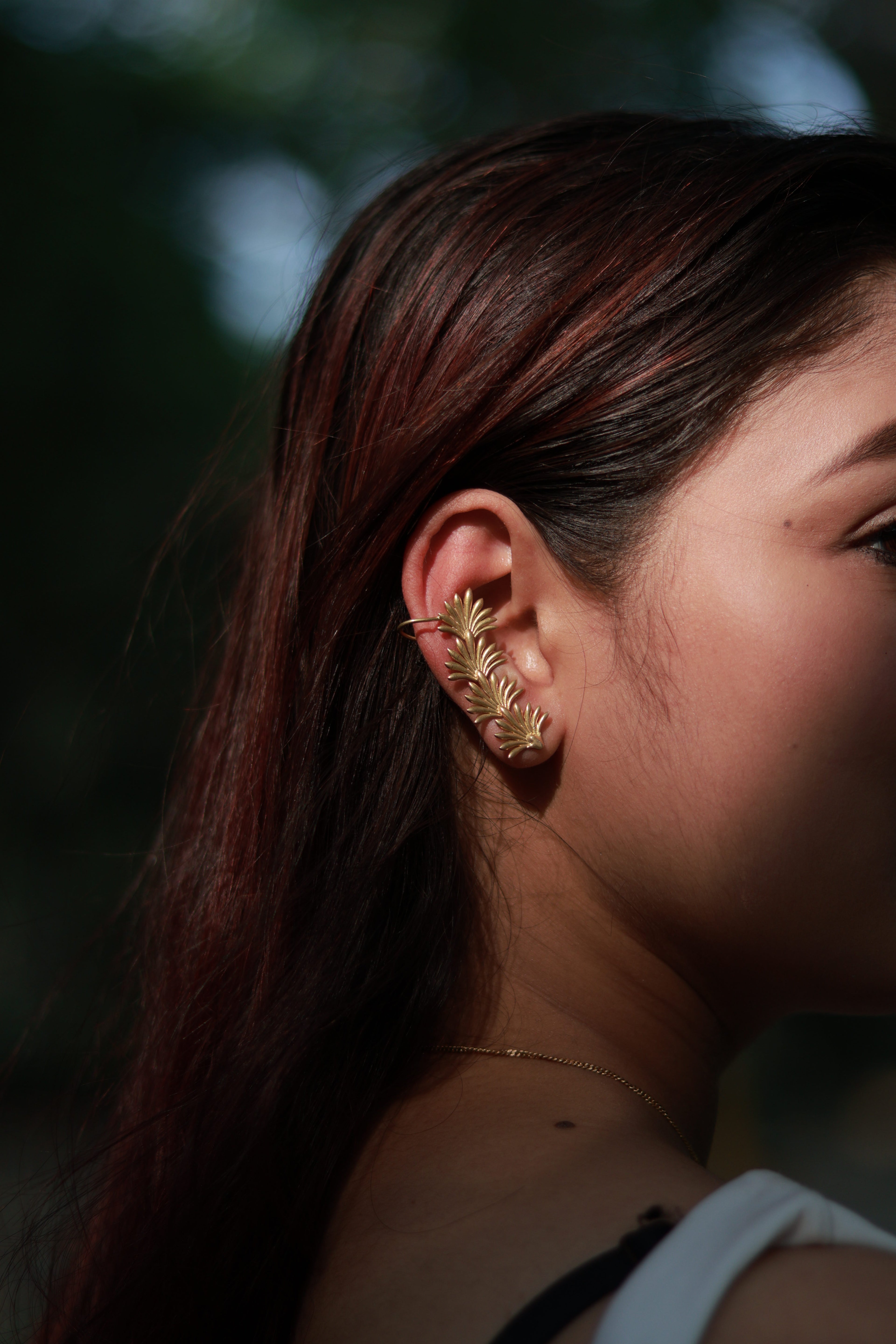Small Leaves • Brass Ear Cuffs