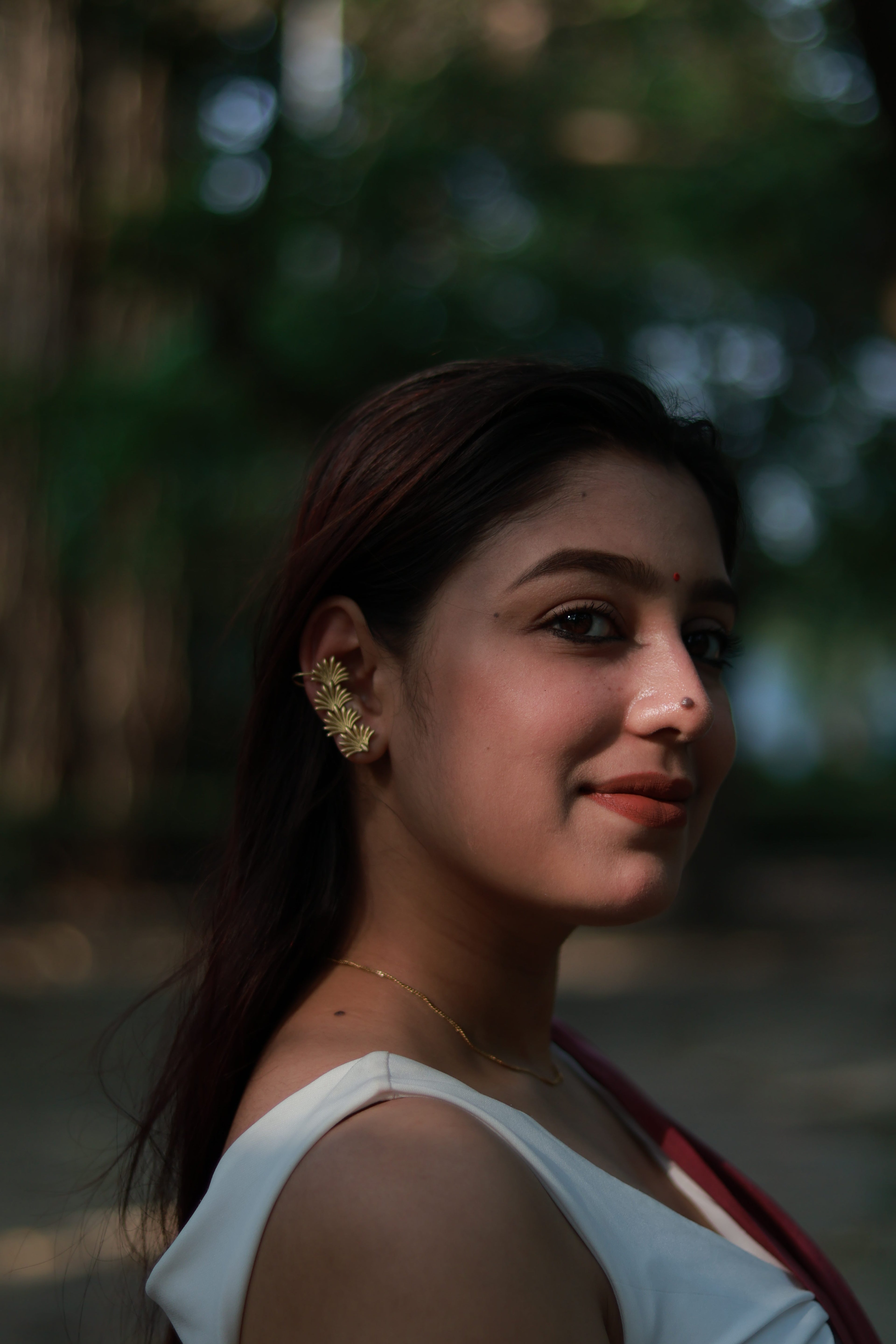 Small Leaves • Brass Ear Cuffs