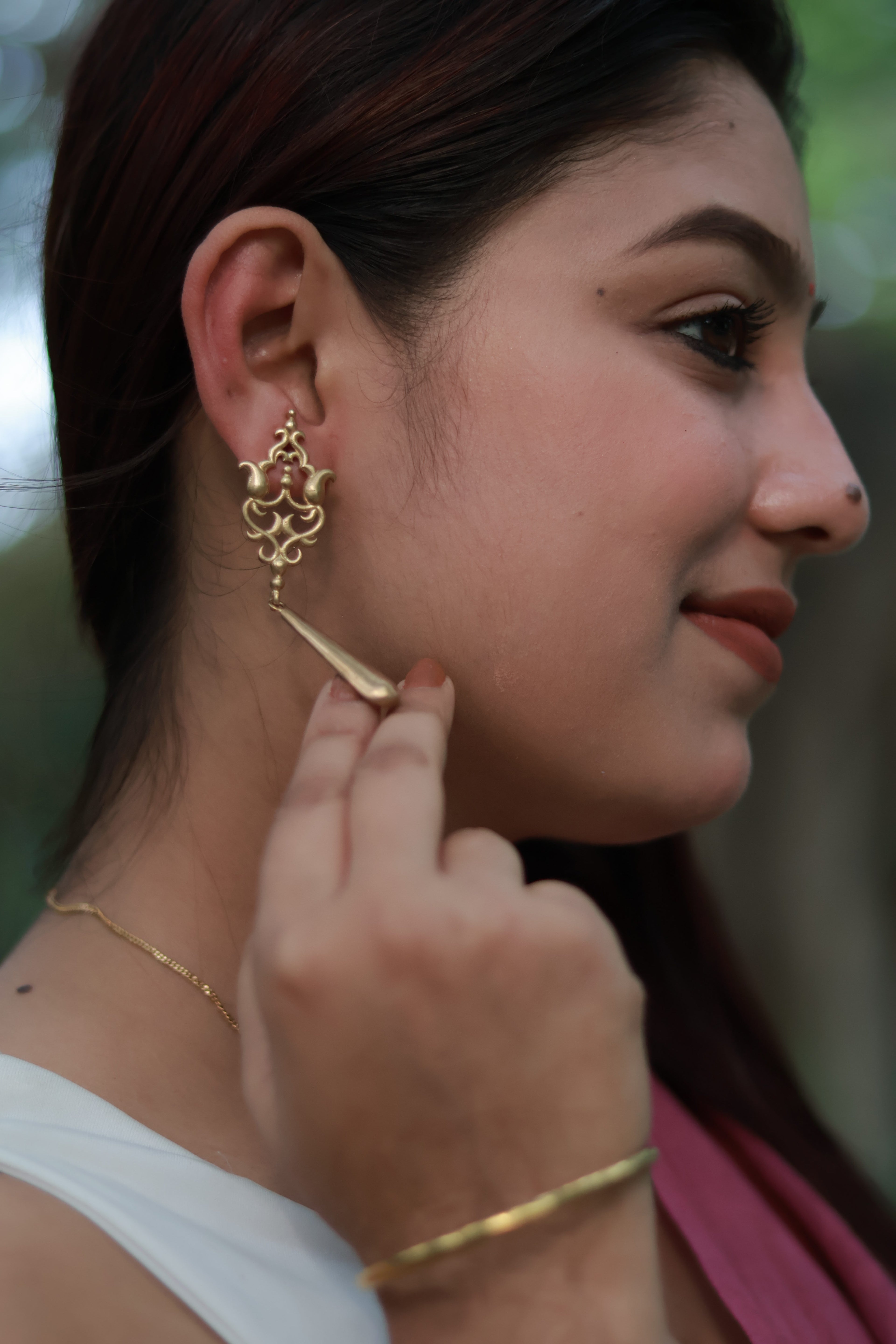 Antique Drop • Brass Earrings