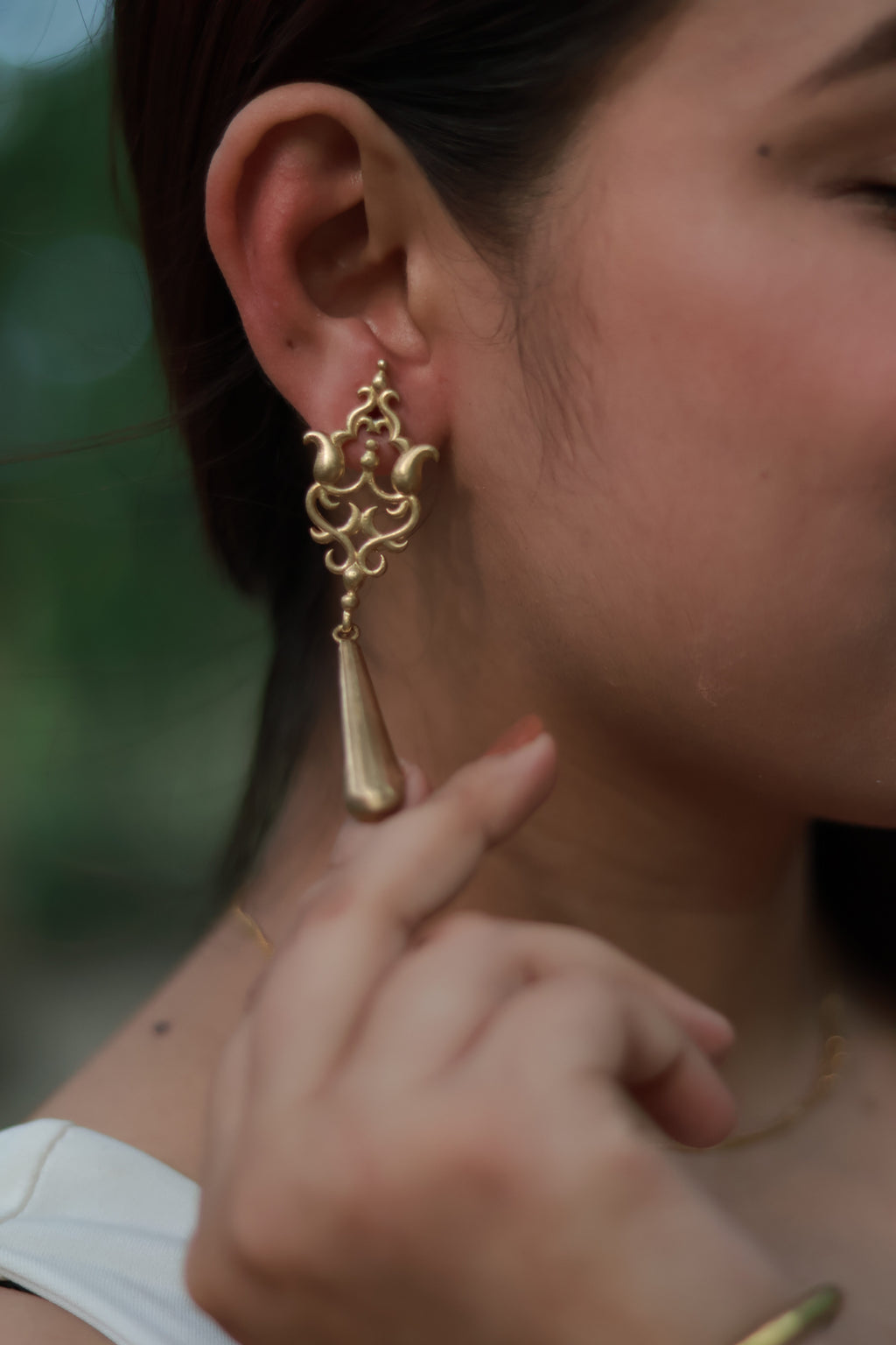Antique Drop • Brass Earrings