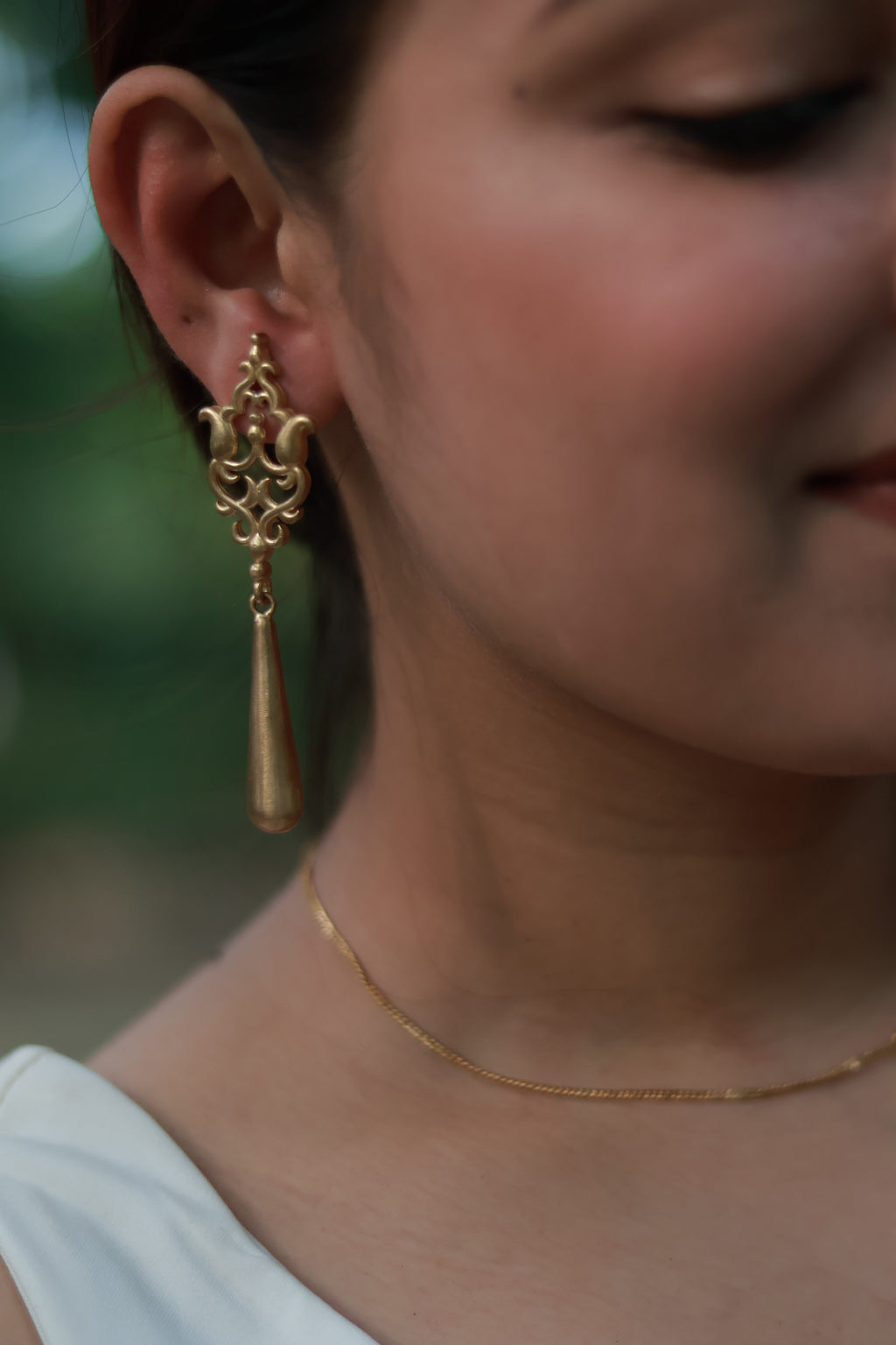 Antique Drop • Brass Earrings