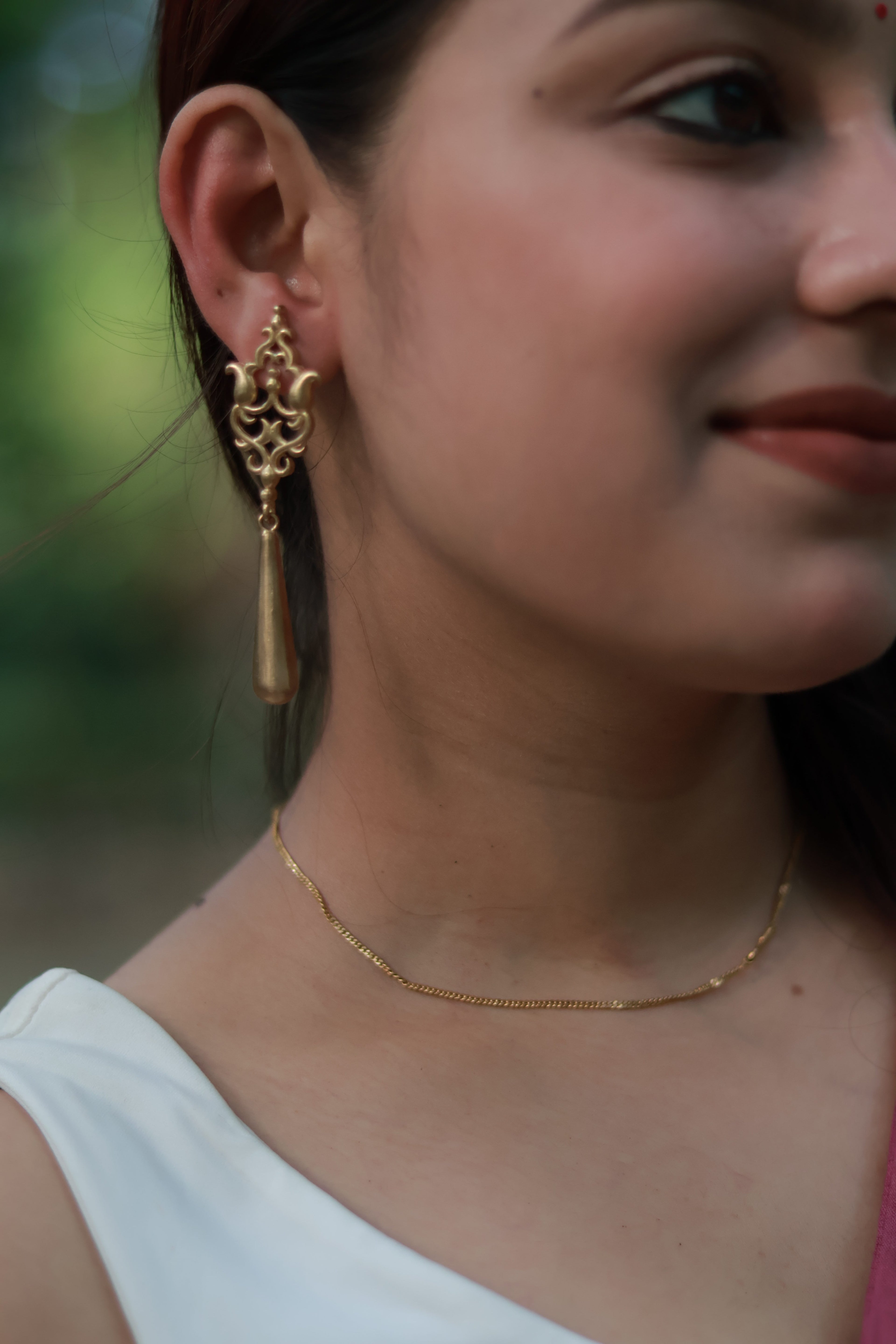 Antique Drop • Brass Earrings