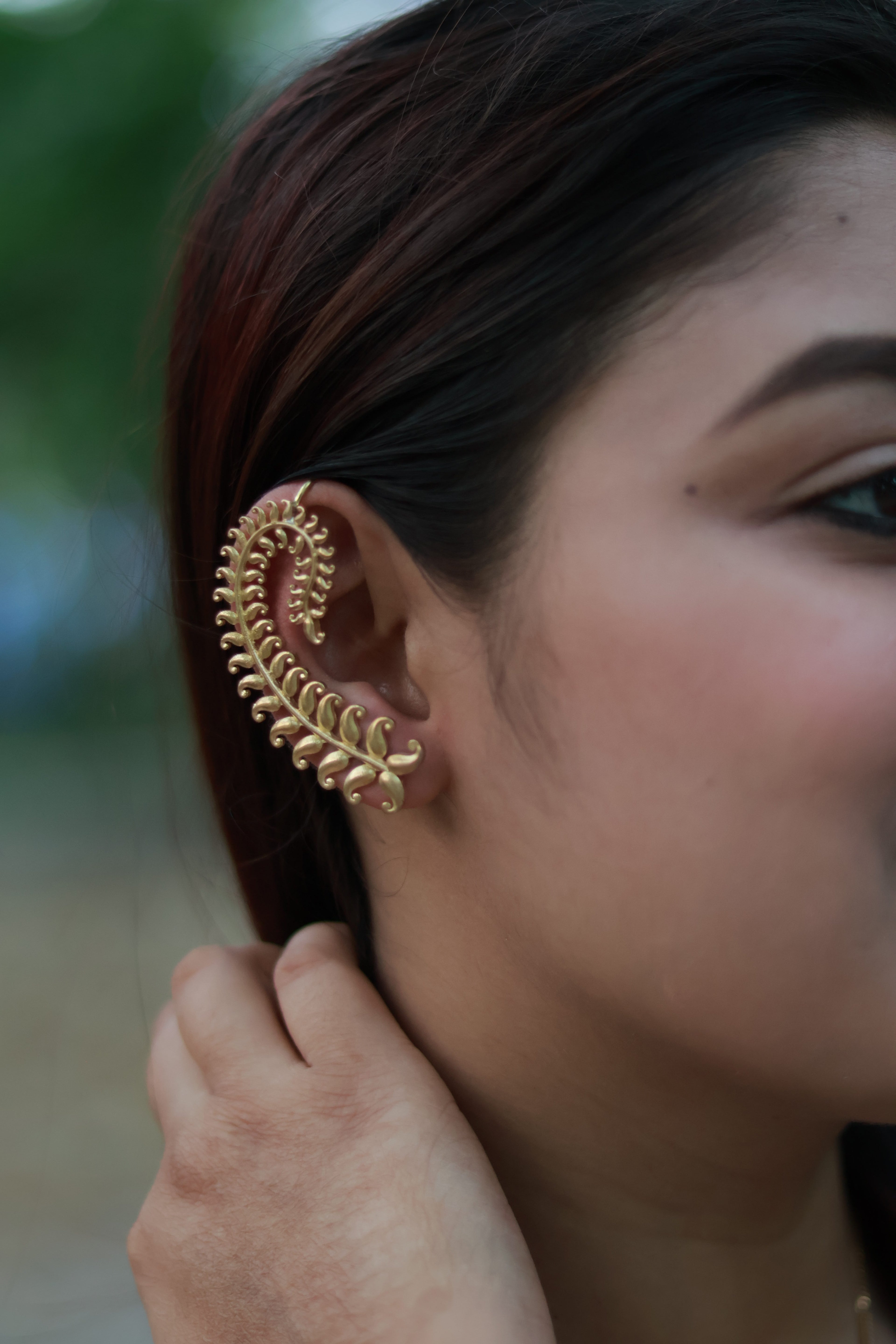 Big Leaves • Brass Ear Cuffs