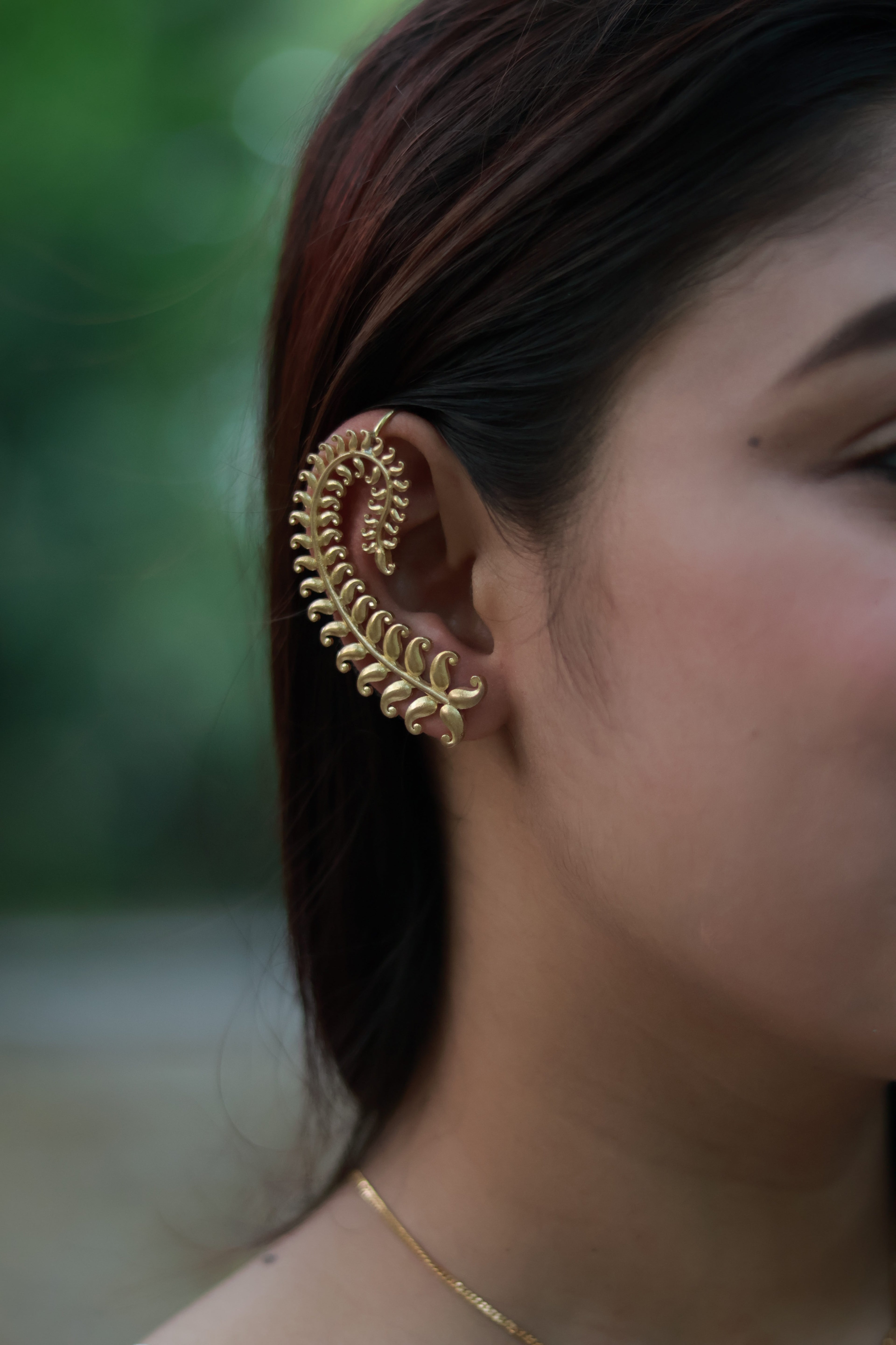 Big Leaves • Brass Ear Cuffs