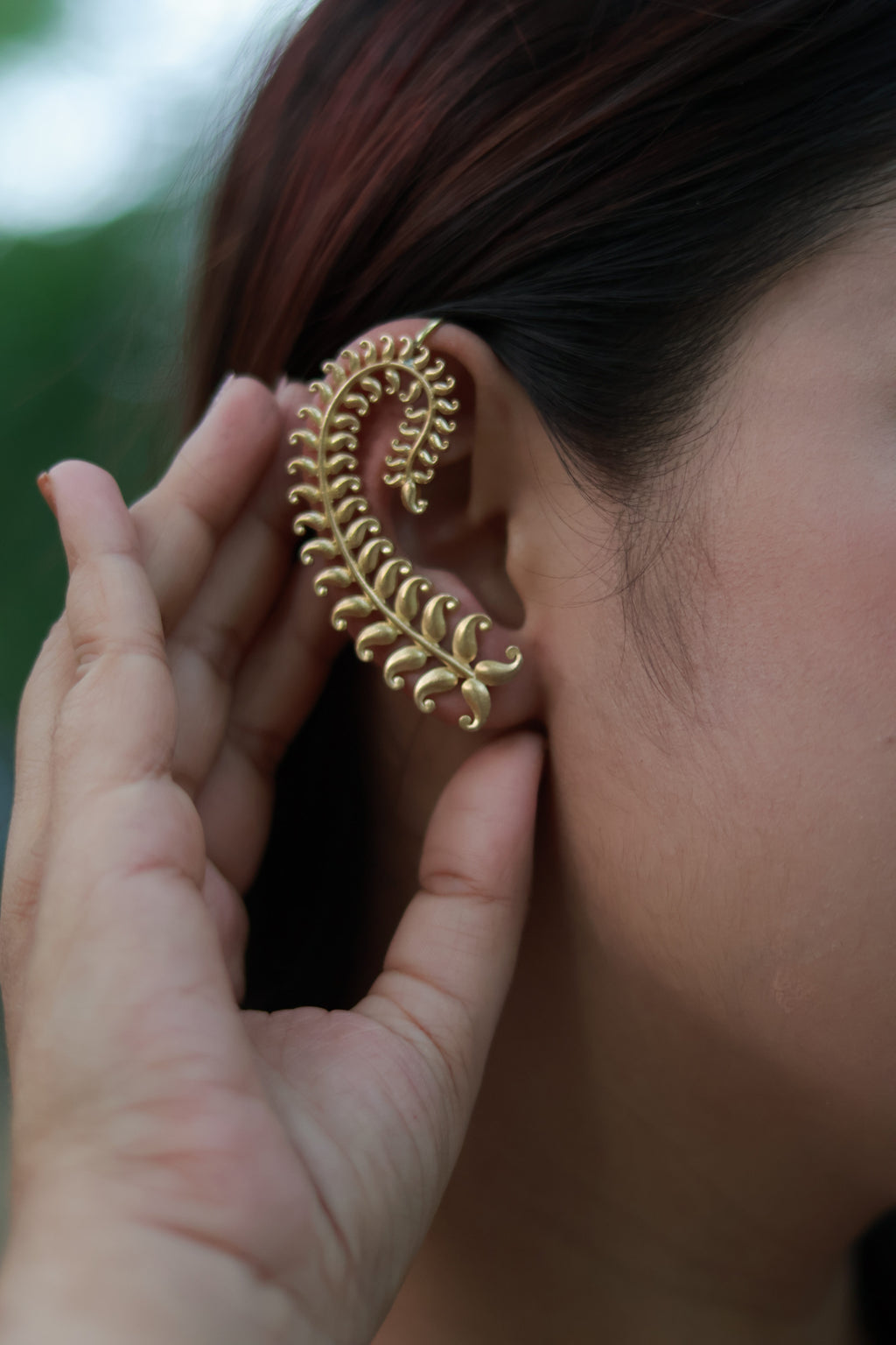 Big Leaves • Brass Ear Cuffs