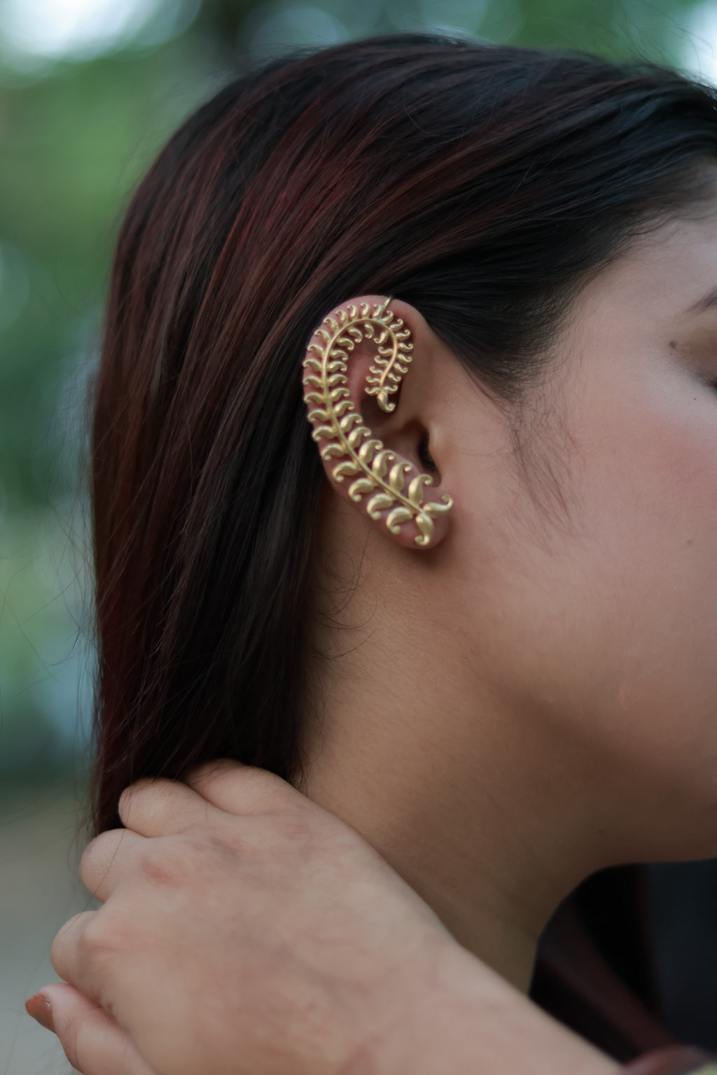 Big Leaves • Brass Ear Cuffs