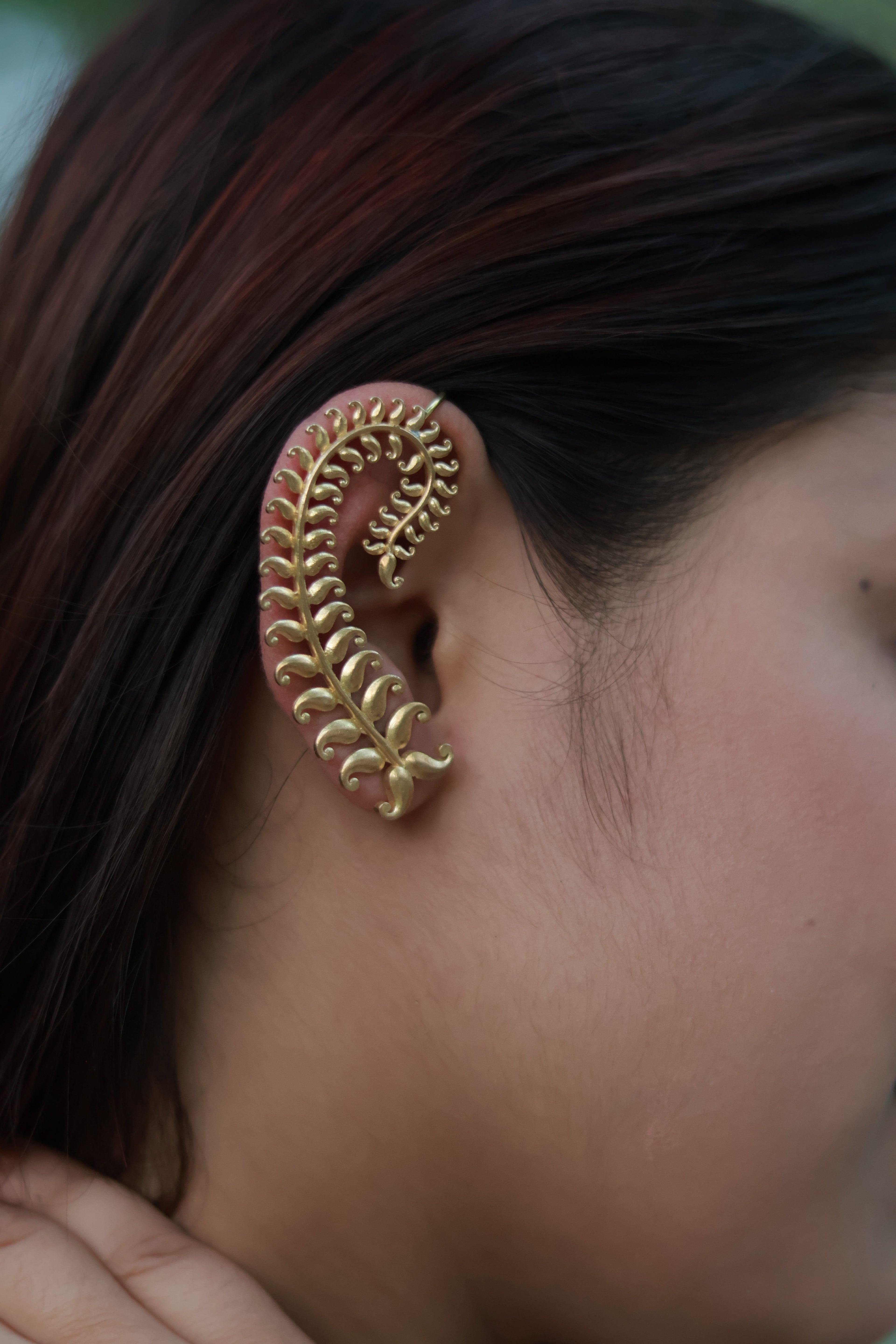 Big Leaves • Brass Ear Cuffs