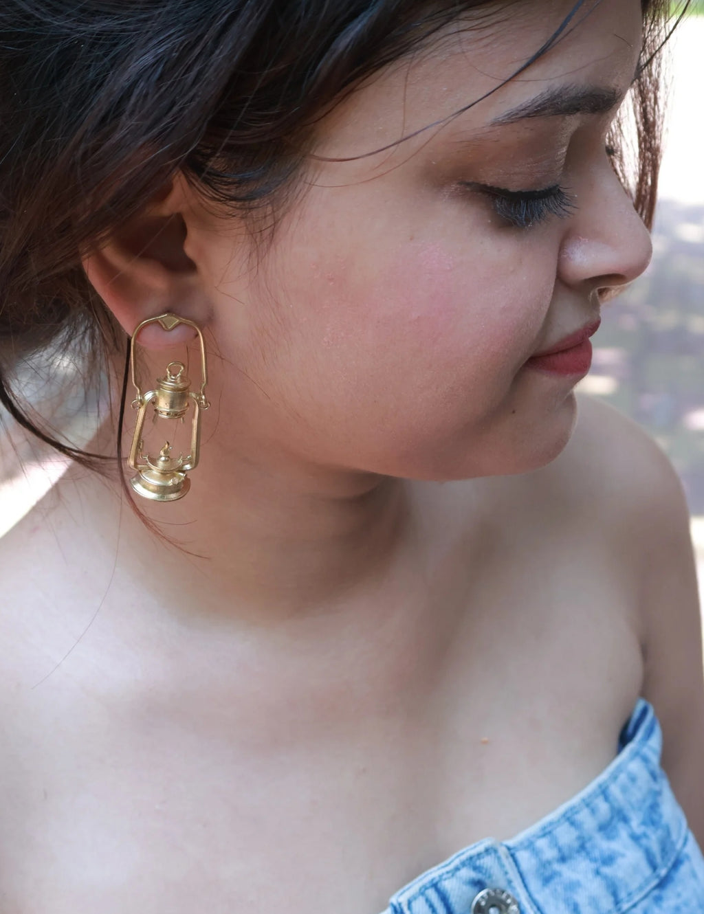 Lantern • Brass Earrings