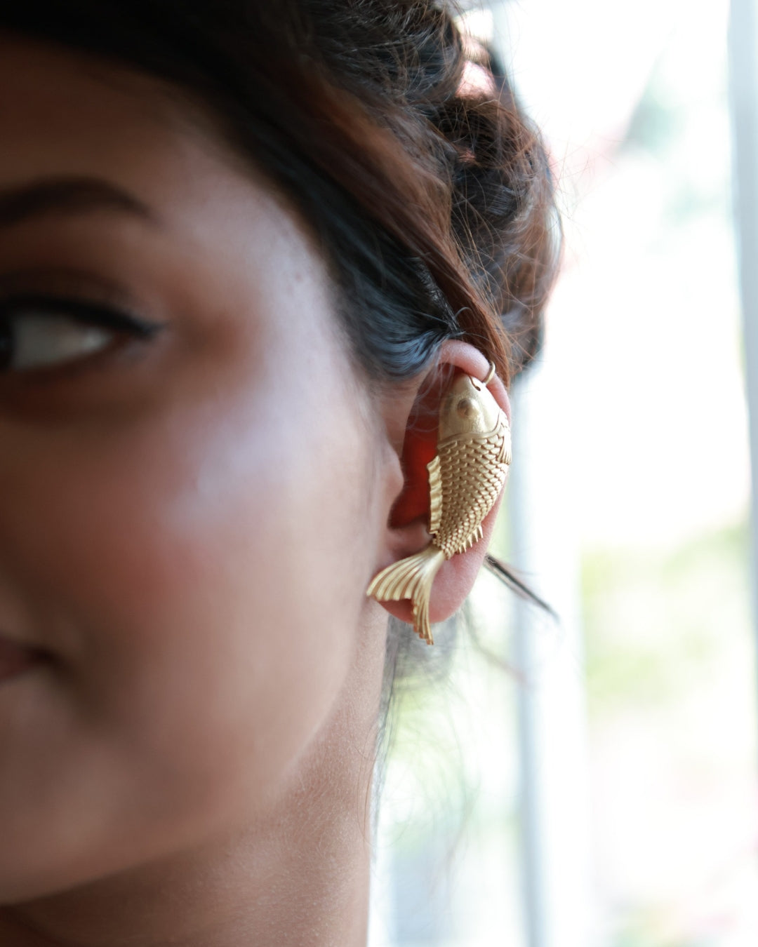 Fish Earcuffs • Brass Earrings