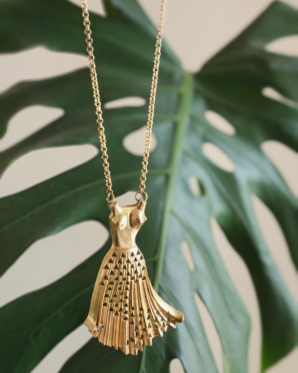Gown • Brass Pendant with Chain