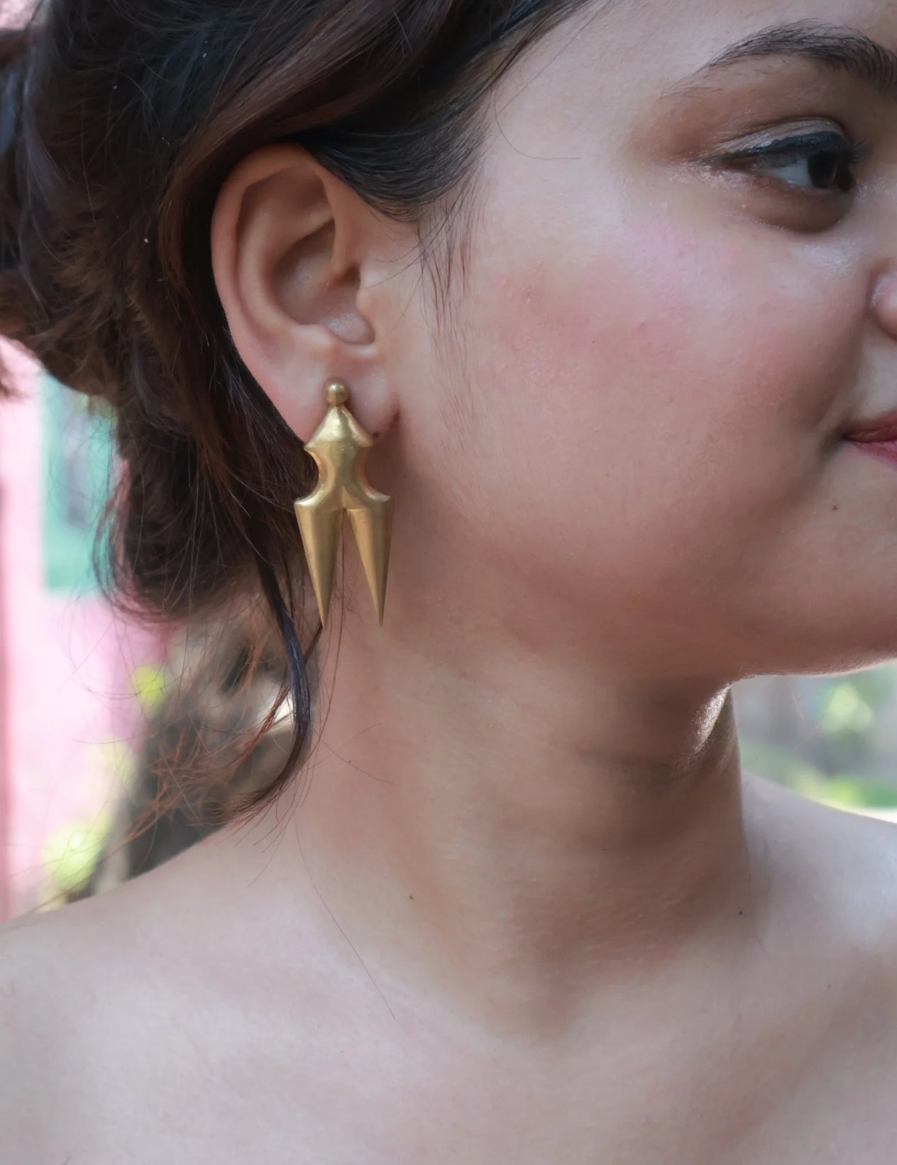 Man • Brass Earrings