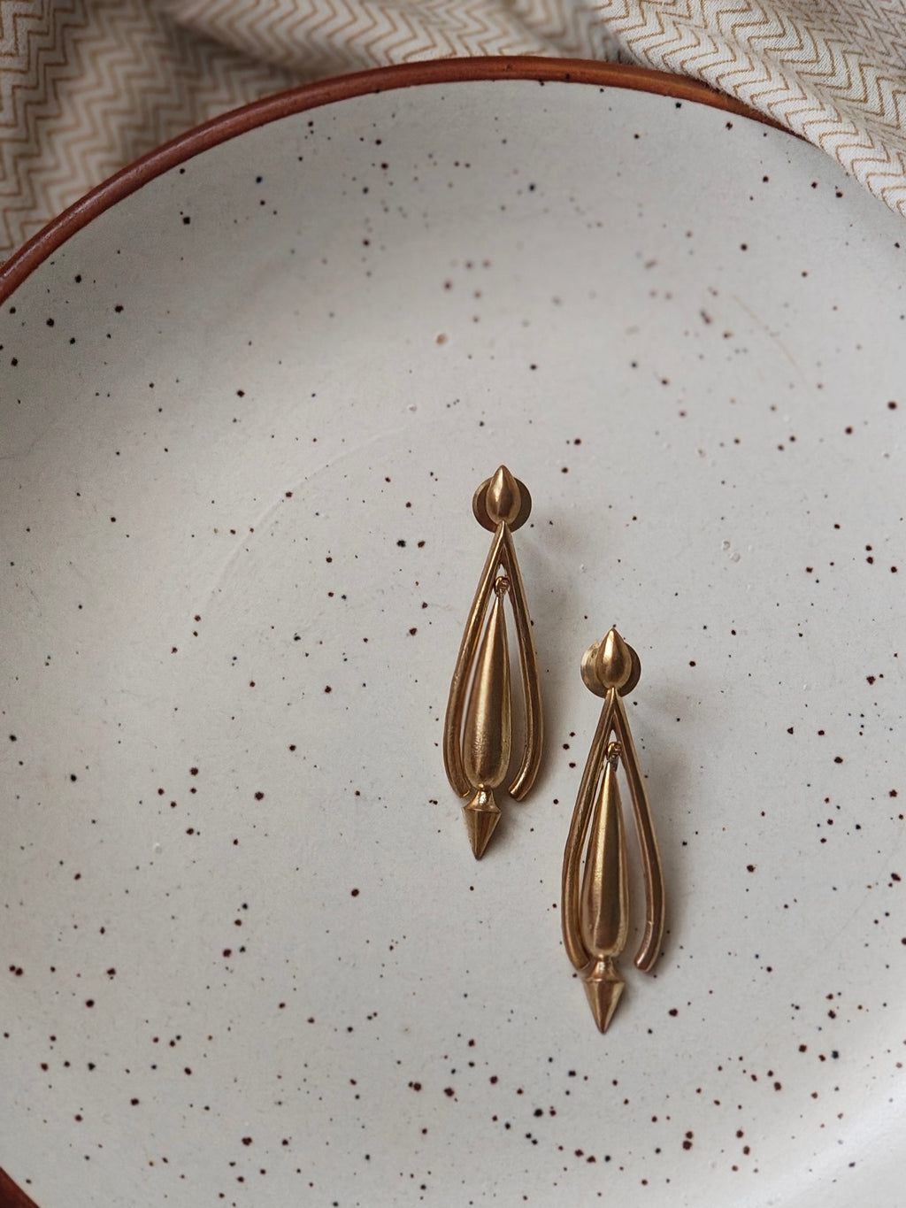 Arrow Dangler • Brass Earrings