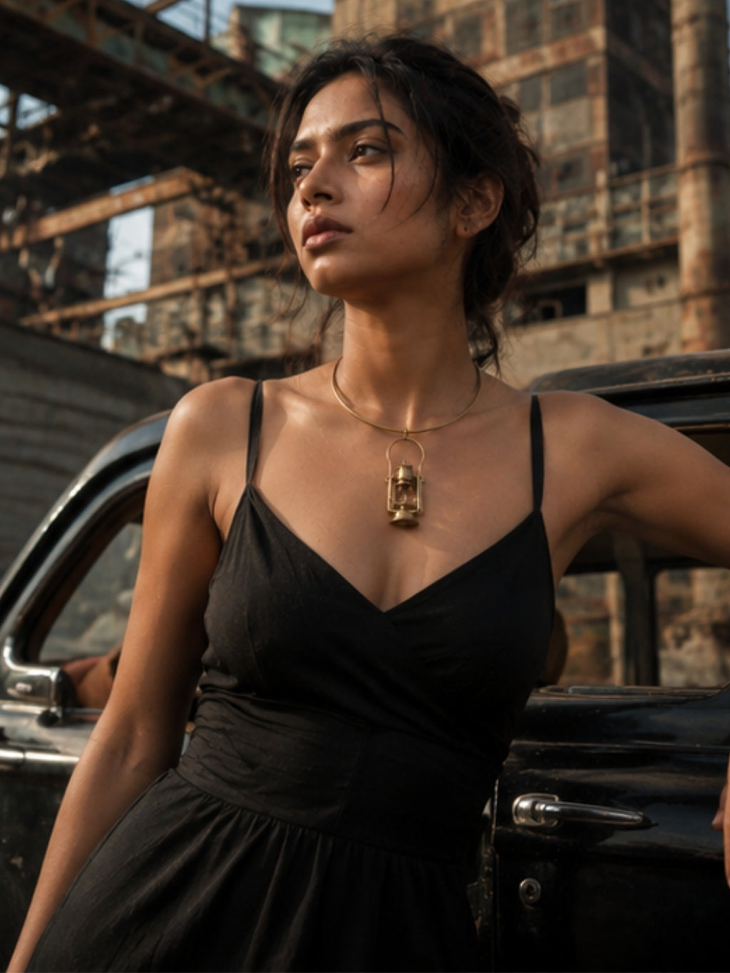 Lantern • Brass Hasuli Necklace