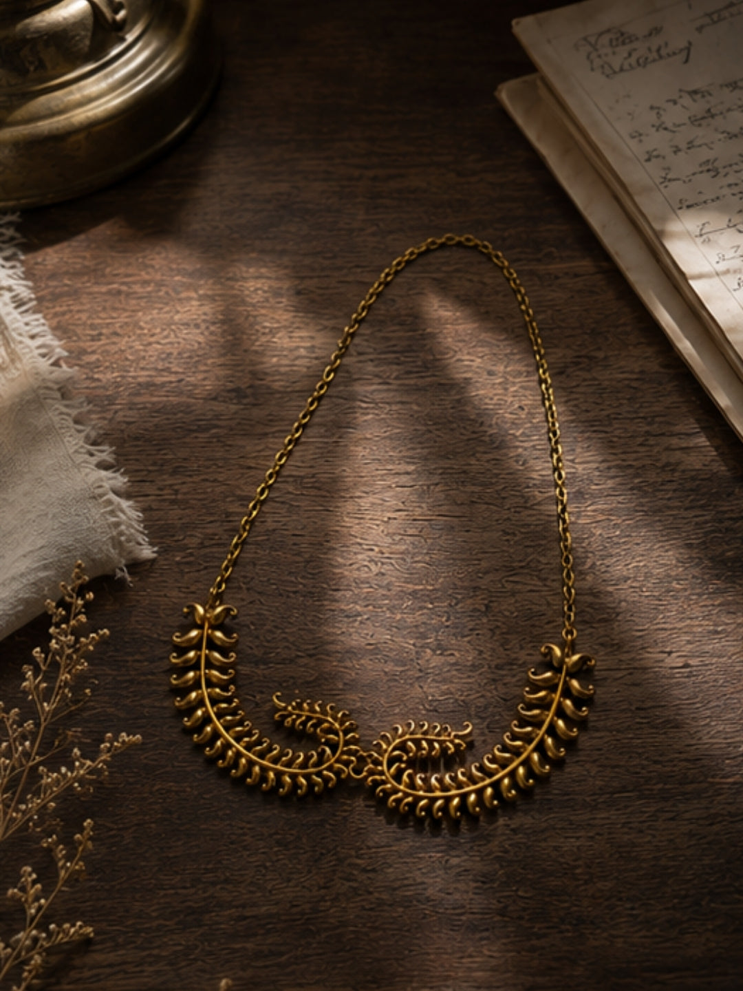 Leaves • Brass Necklace