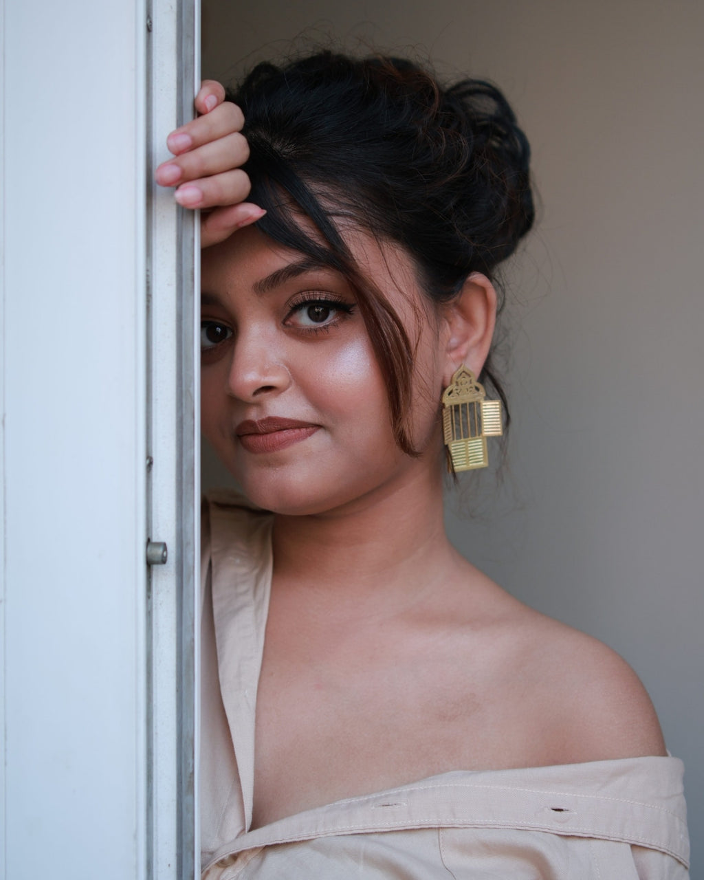 Kolkata Window • Brass Earrings
