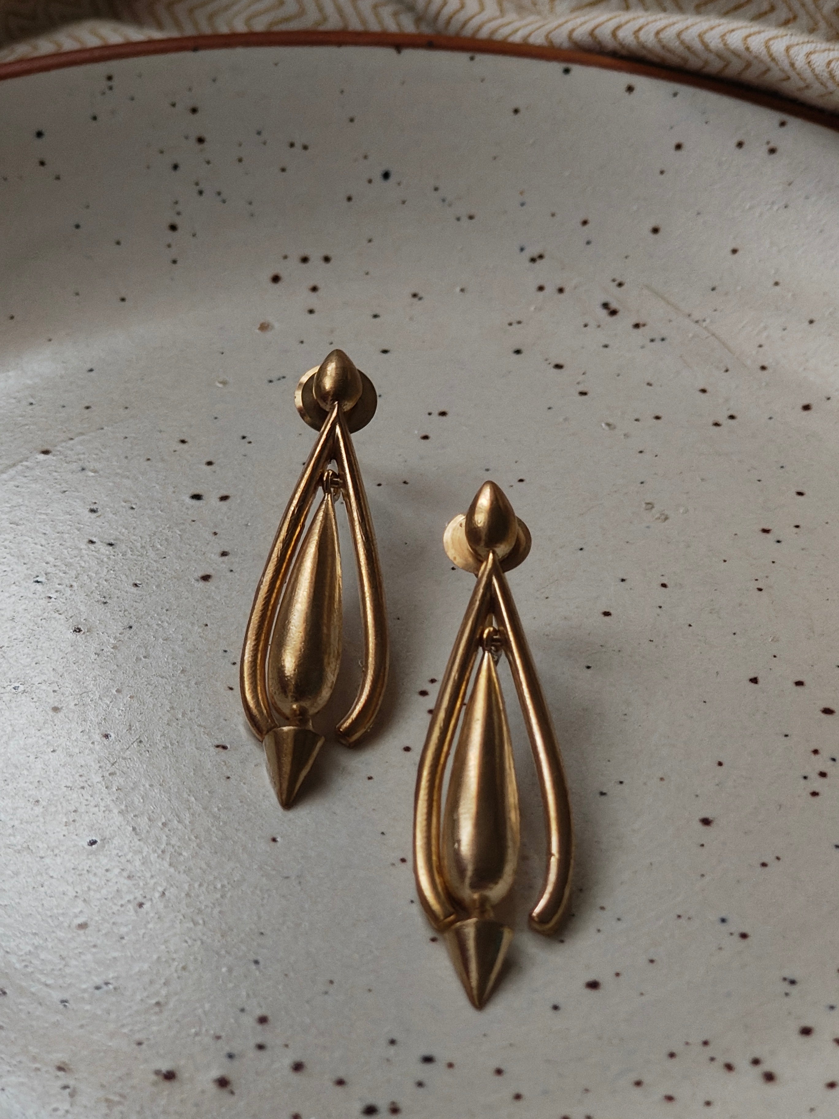 Arrow Dangler • Brass Earrings