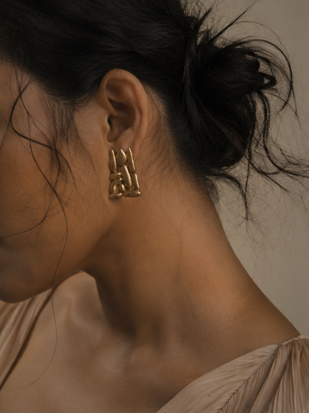 Rice • Brass Earrings