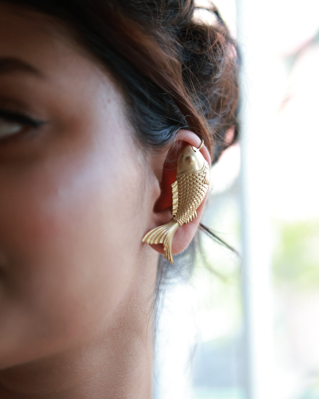 Fish Earcuffs • Brass Earrings