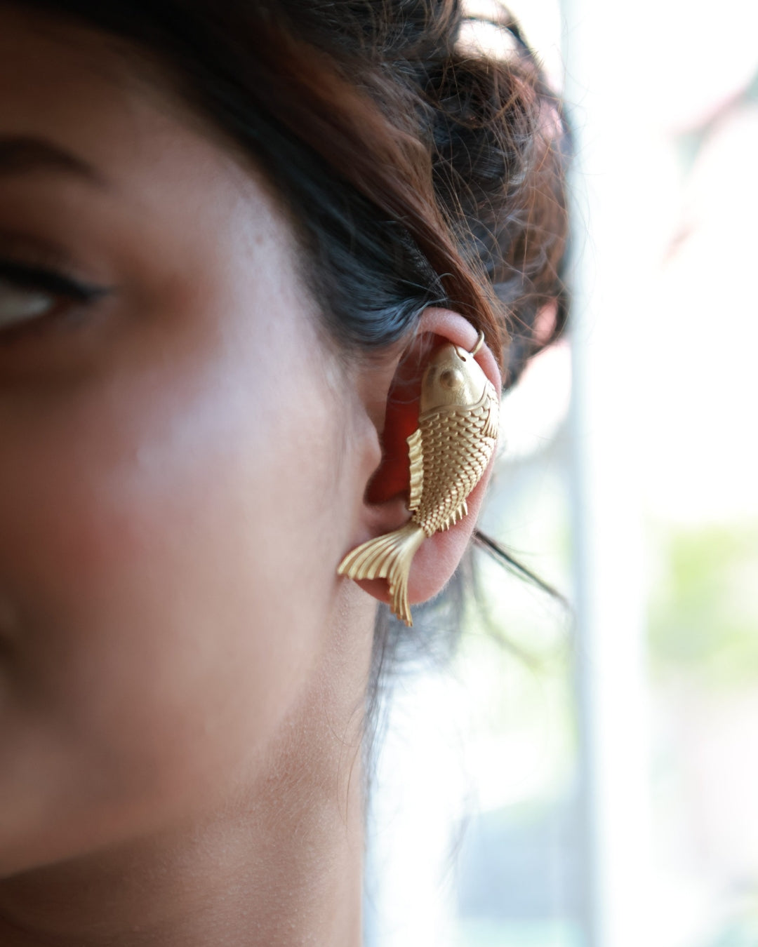 Fish Earcuffs • Brass Earrings