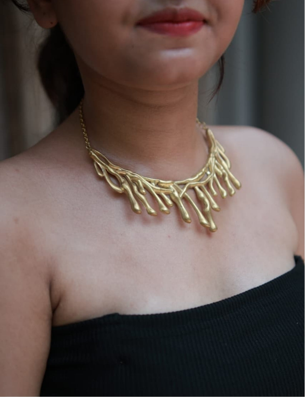 Drip • Brass Necklace