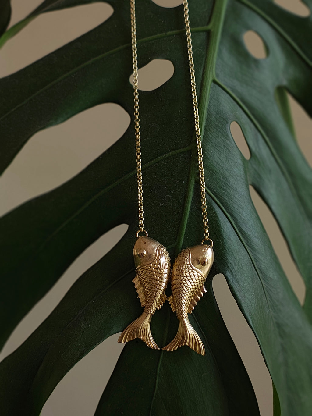 Fish • Brass Pendant with Chain