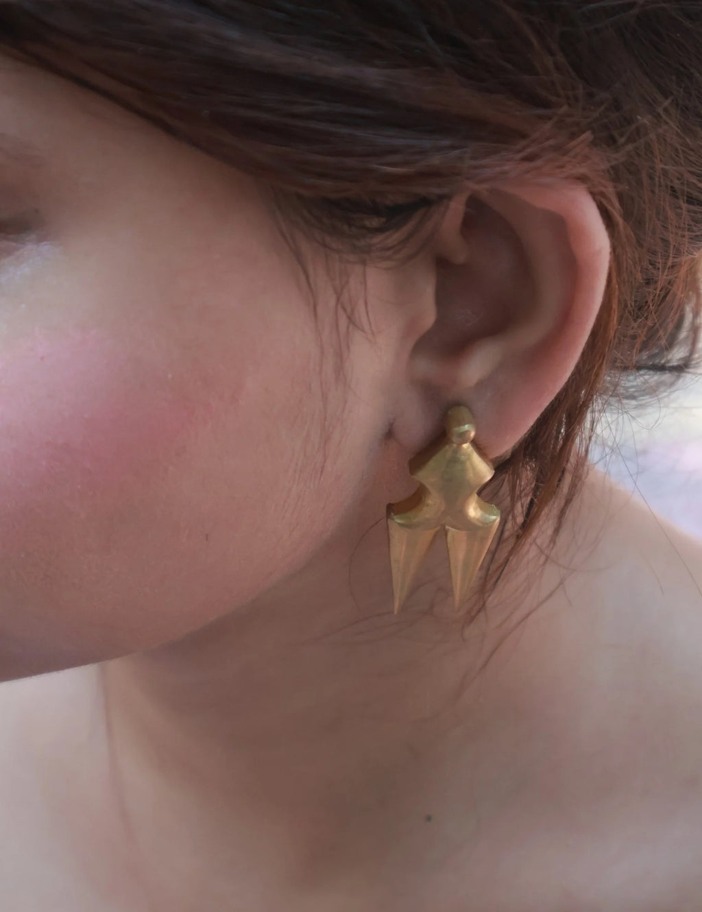 Man • Brass Earrings