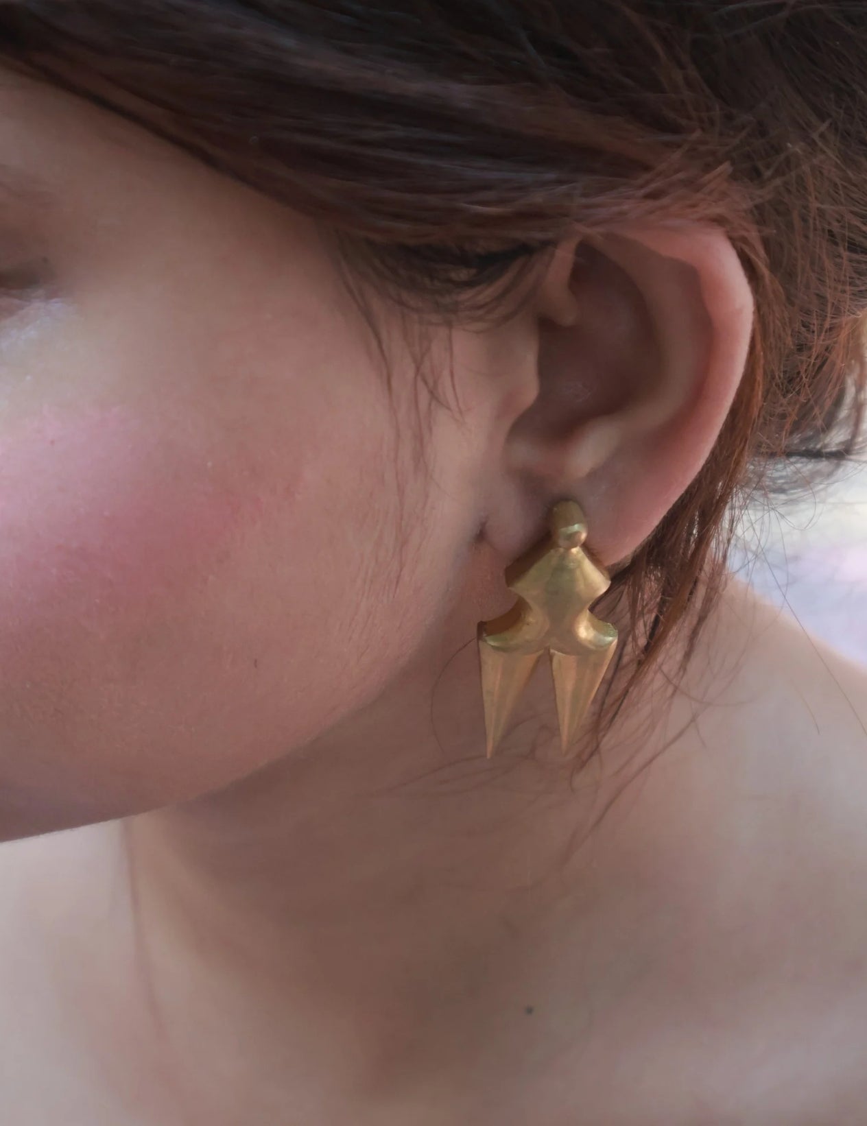 Man • Brass Earrings