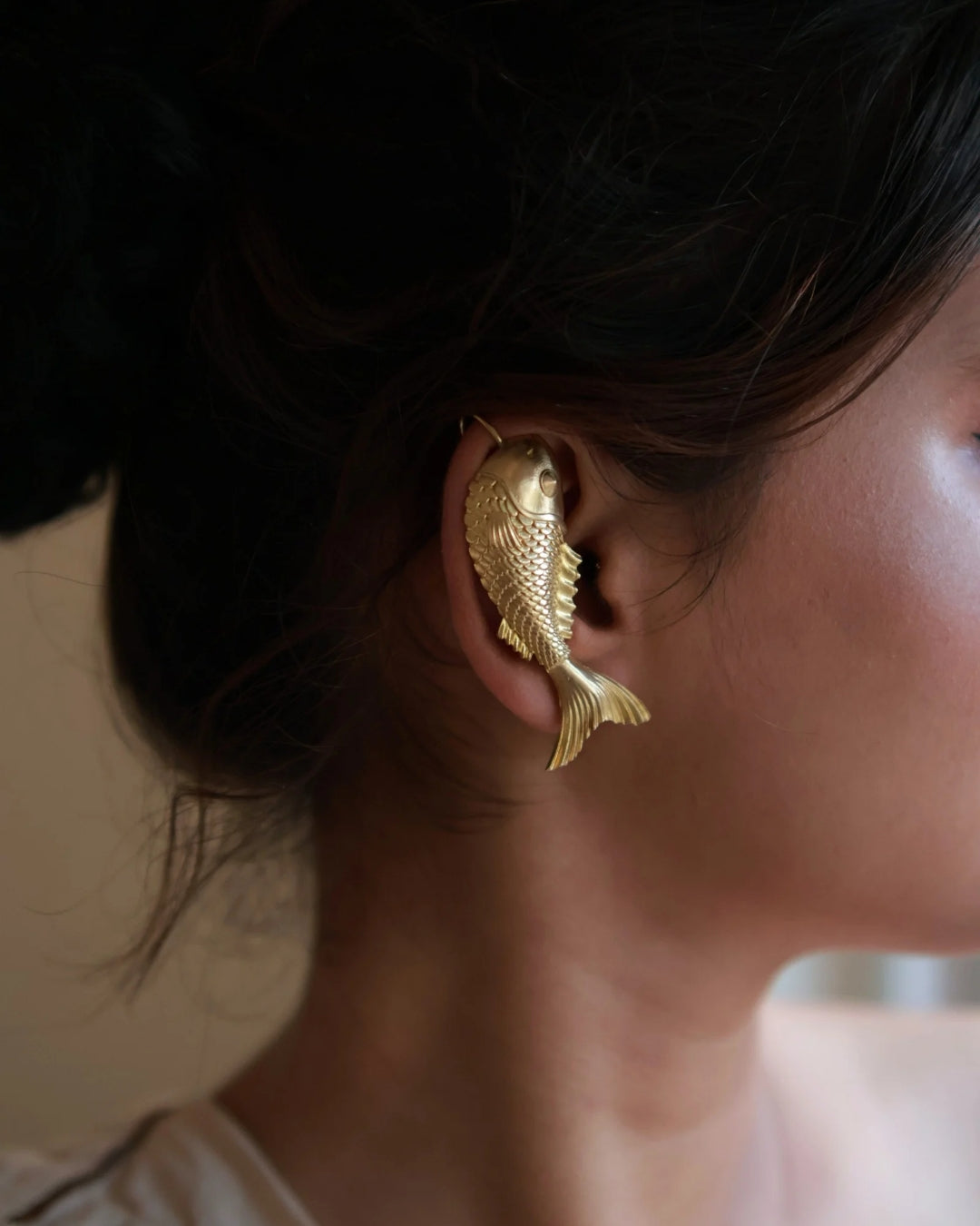 Fish Earcuffs • Brass Earrings