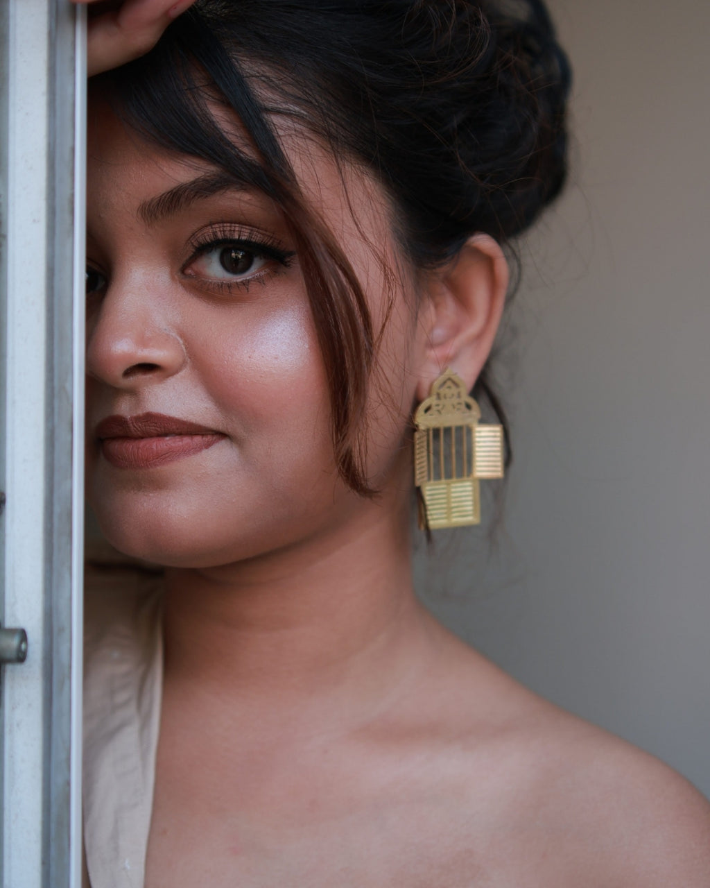 Kolkata Window • Brass Earrings