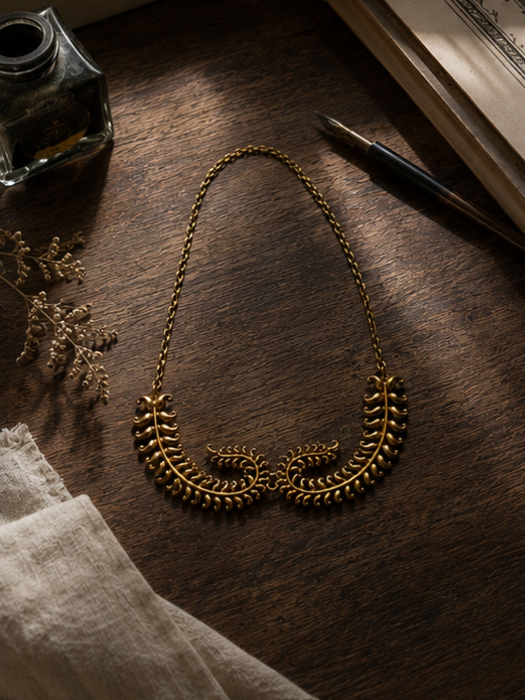 Leaves • Brass Necklace