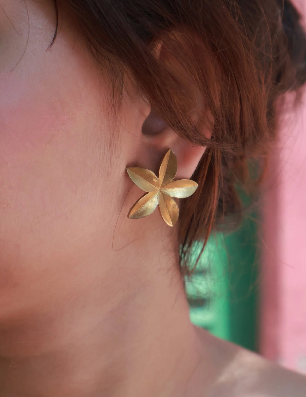 A Flower • Brass Earrings