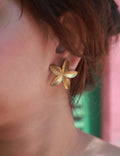 A Flower • Brass Earrings