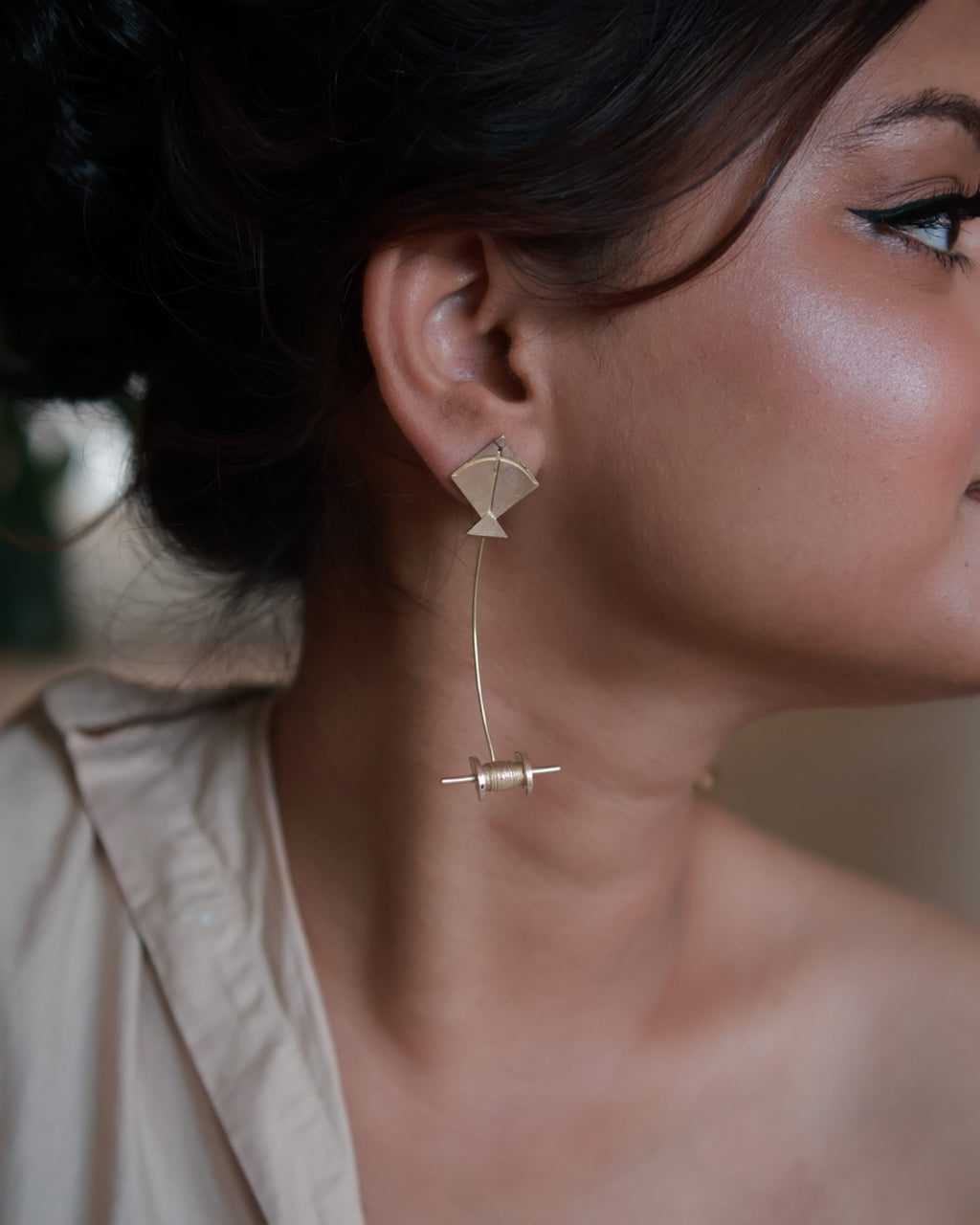 Kite • Brass Earrings