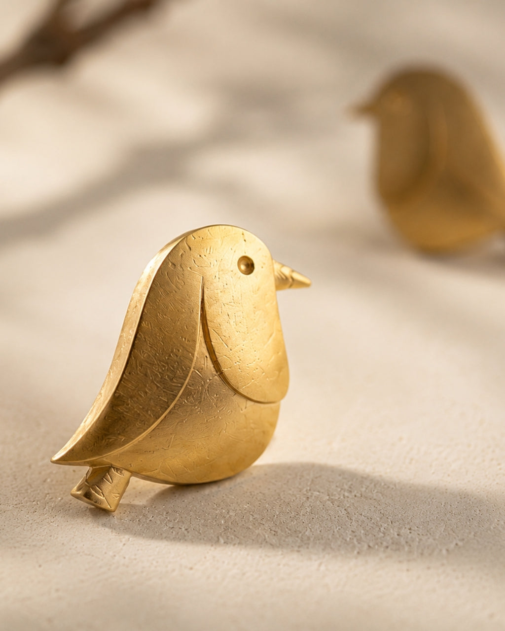 Cute Bird • Brass Studs Earrings