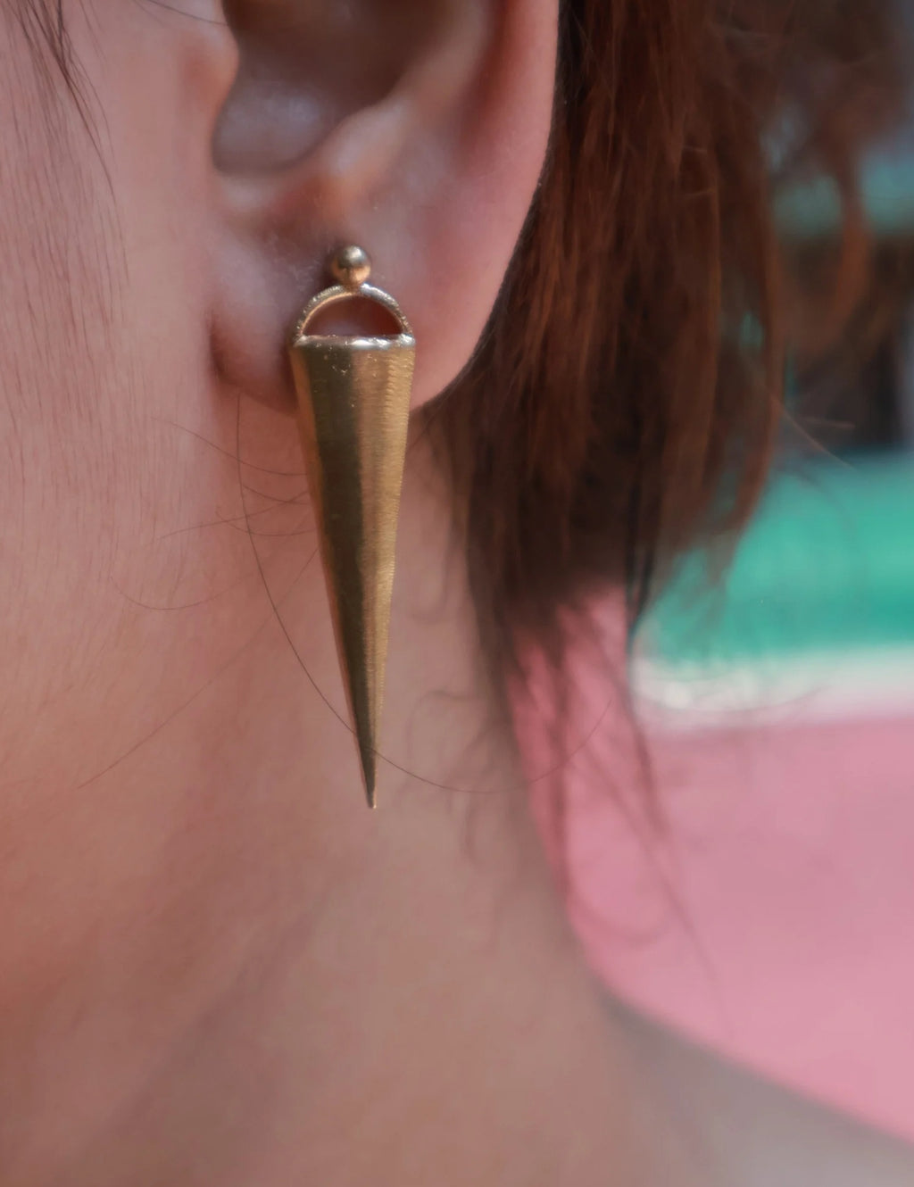 Nail • Brass Earrings