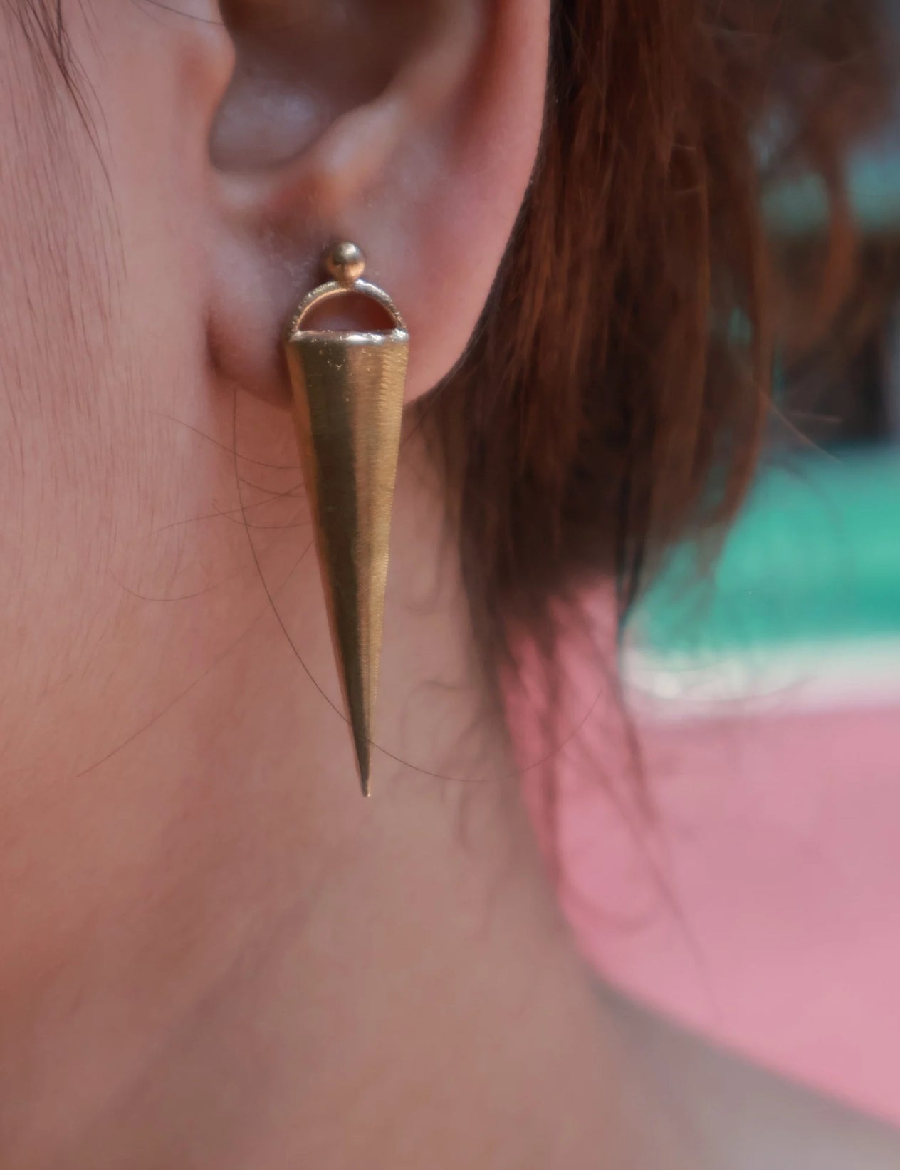 Nail • Brass Earrings
