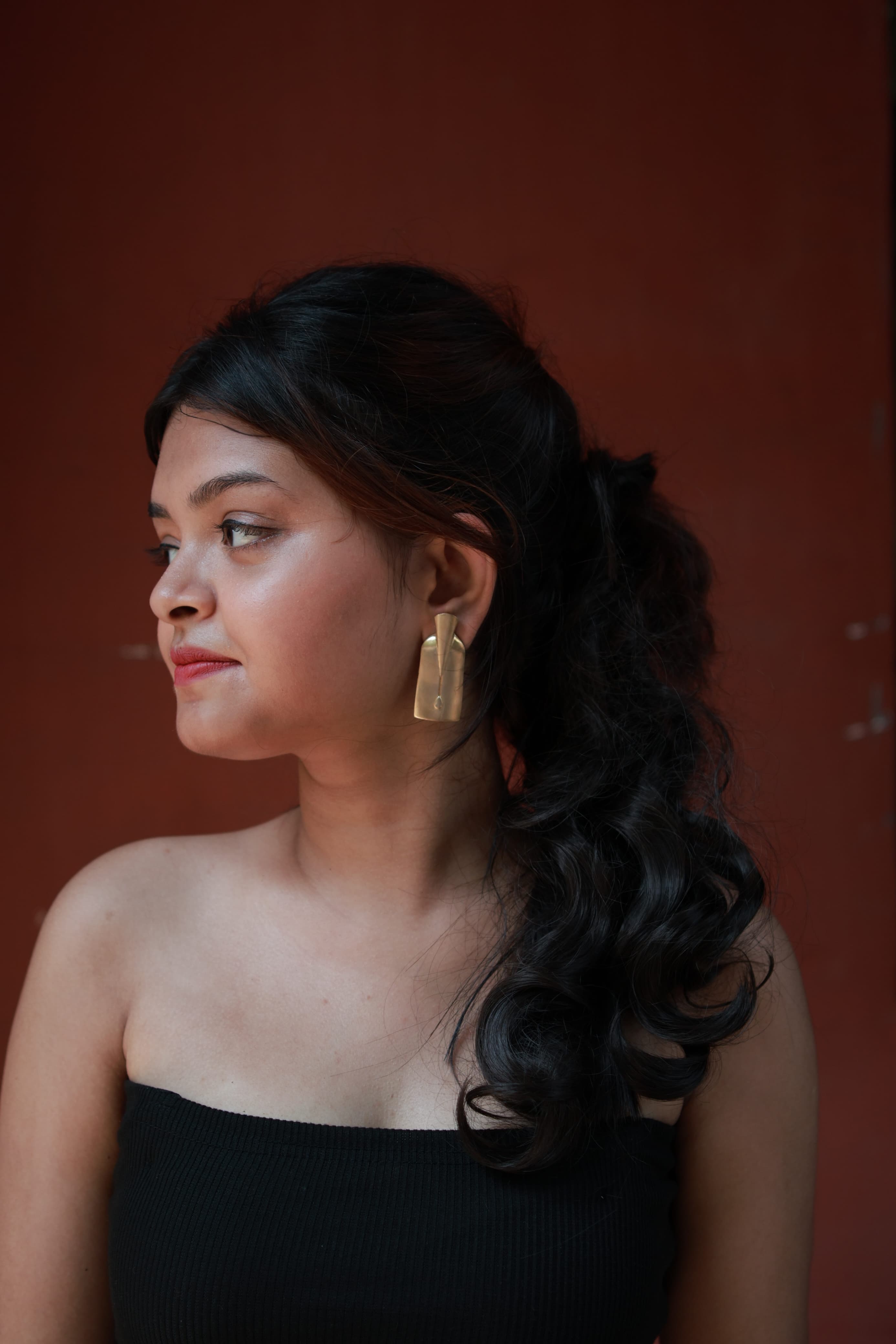 Shirt Sculpture • Brass Earrings
