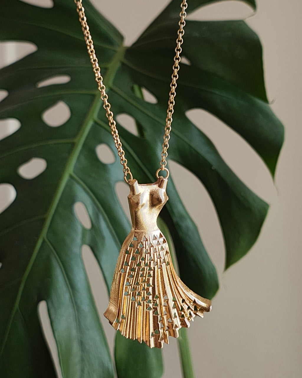 Gown • Brass Pendant with Chain