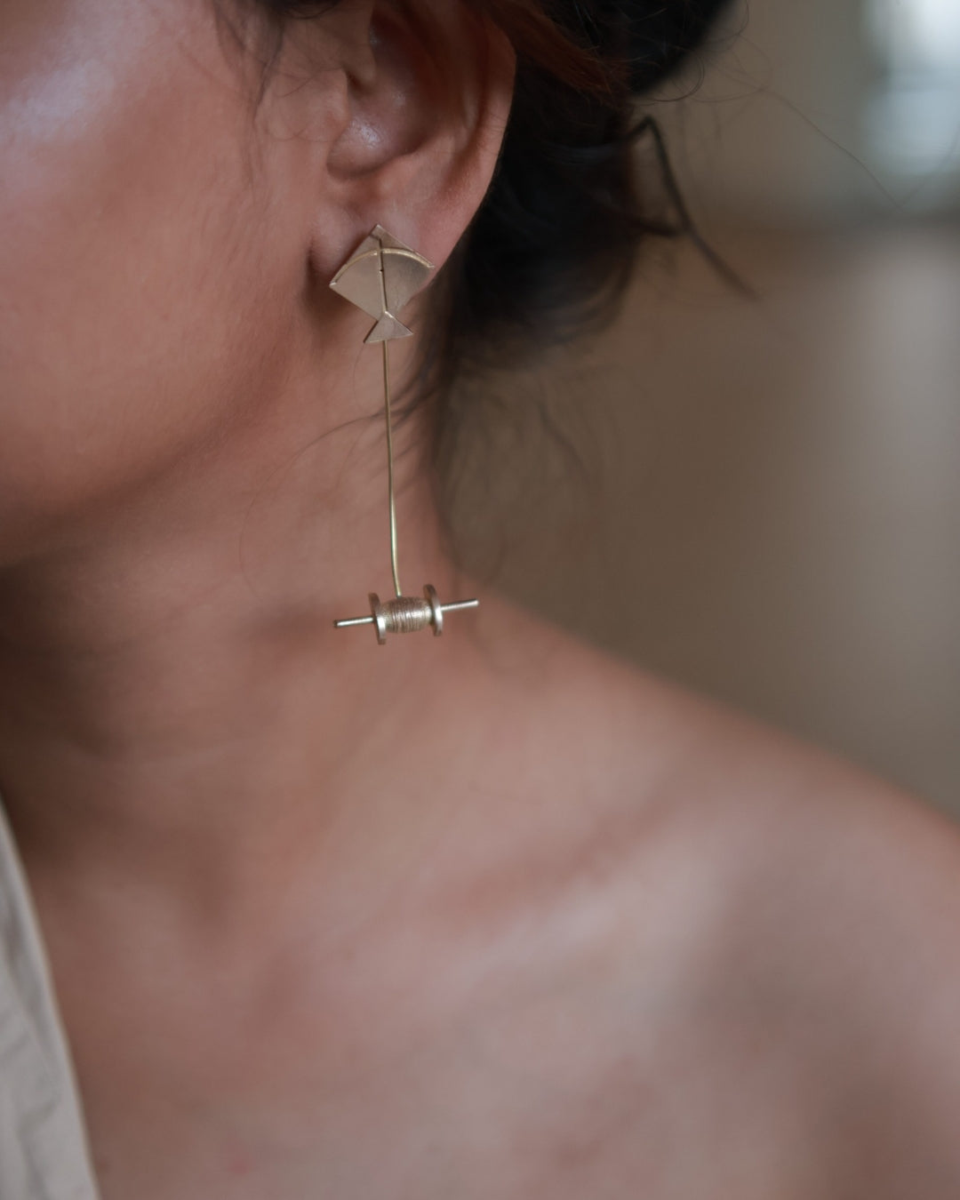 Kite • Brass Earrings