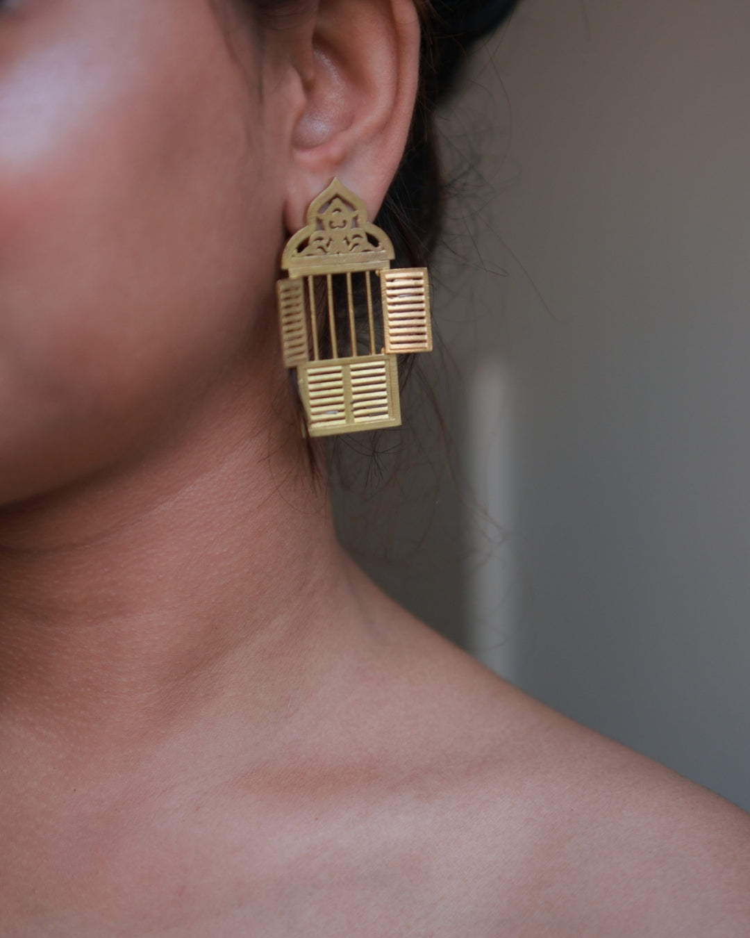 Kolkata Window • Brass Earrings