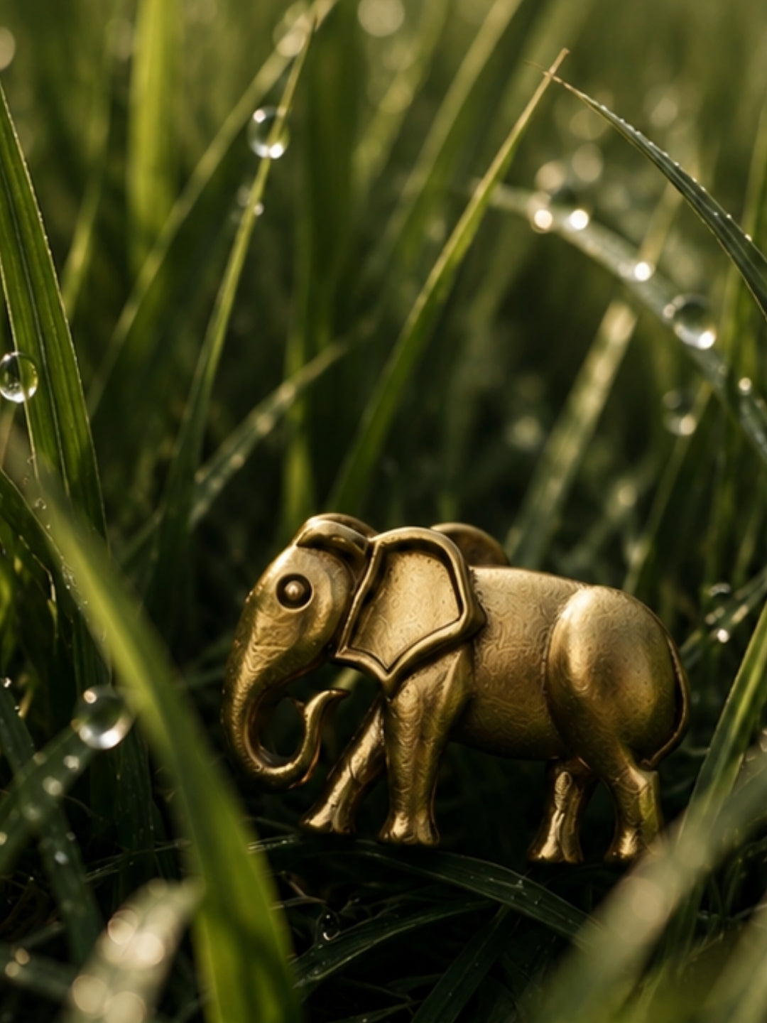 Elephant • Brass Earrings Studs