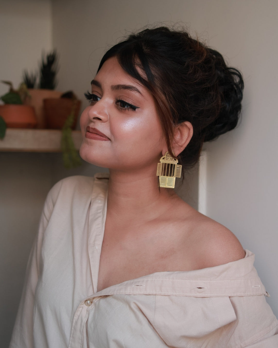 Kolkata Window • Brass Earrings