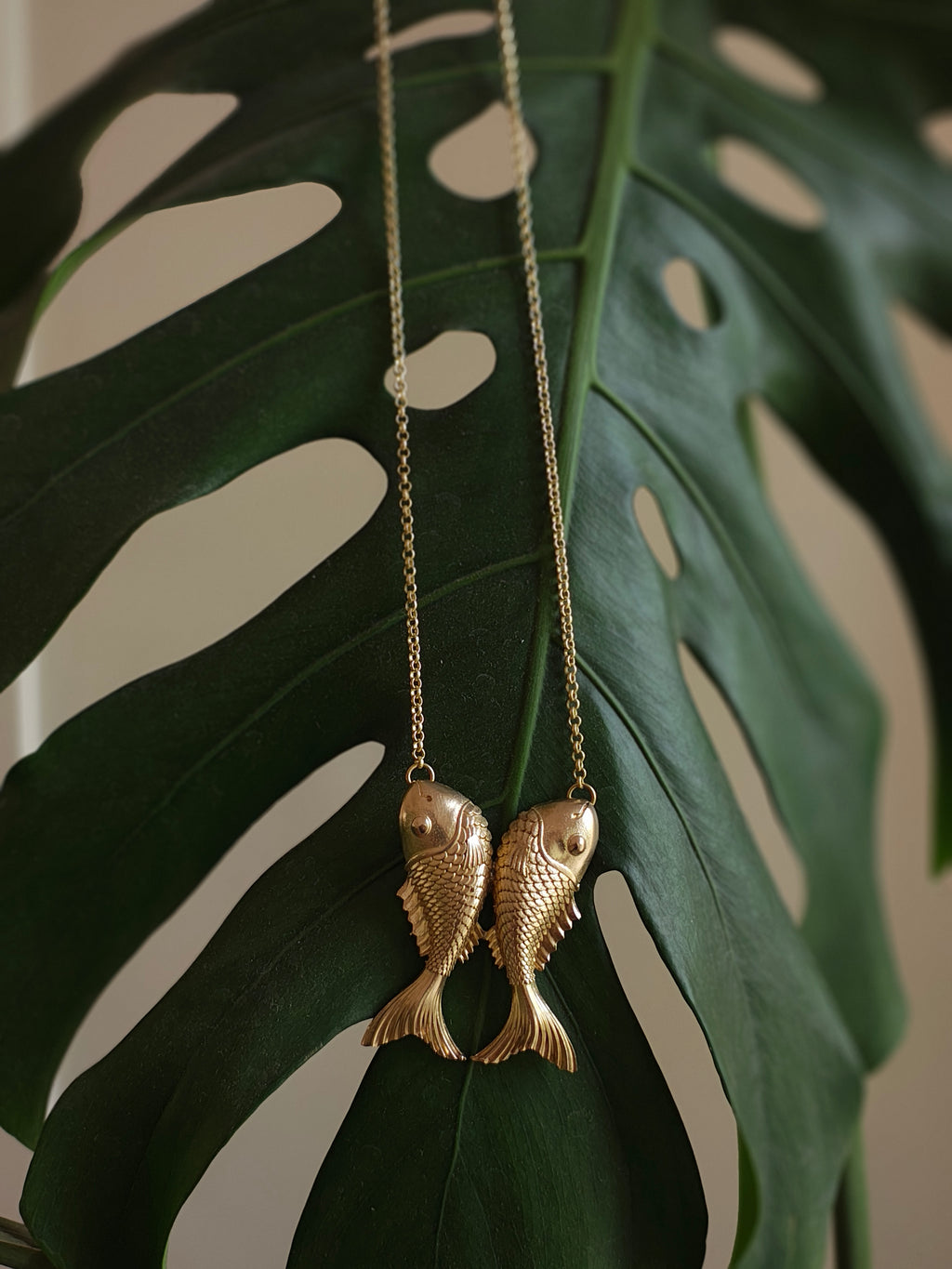 Fish • Brass Pendant with Chain