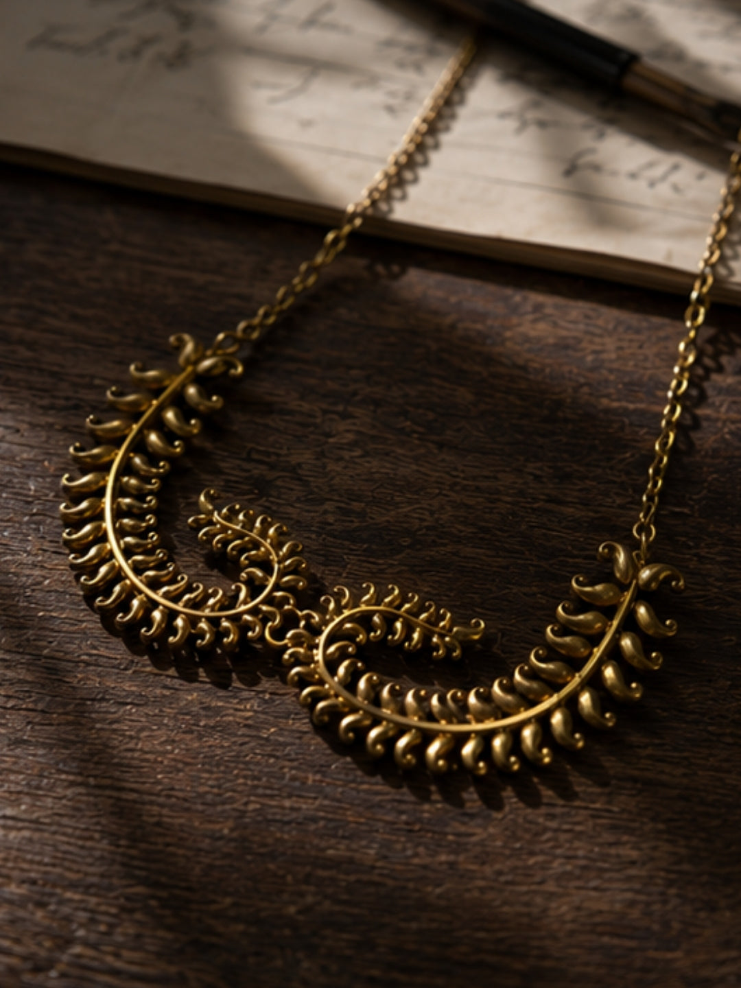 Leaves • Brass Necklace