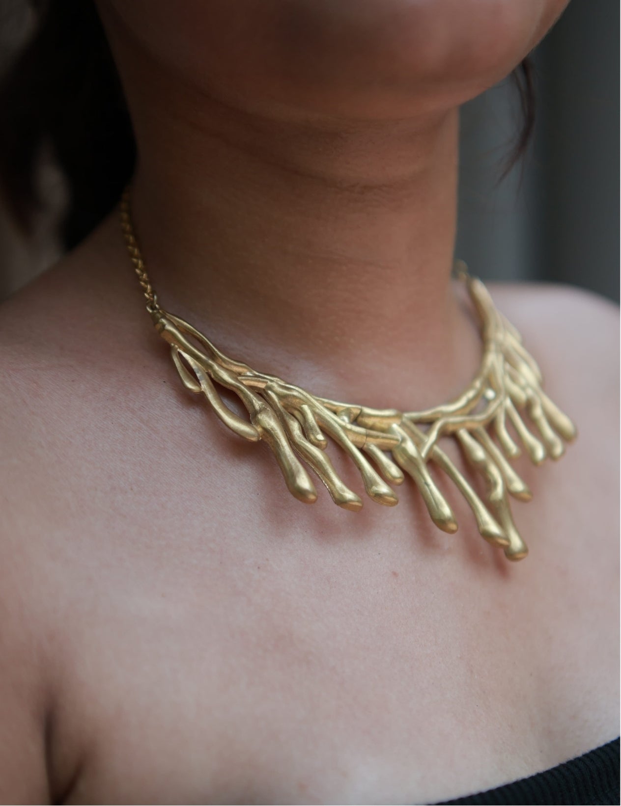 Drip • Brass Necklace