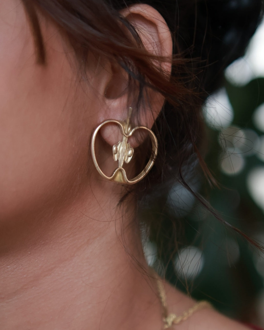 Apples • Brass Studs Earrings