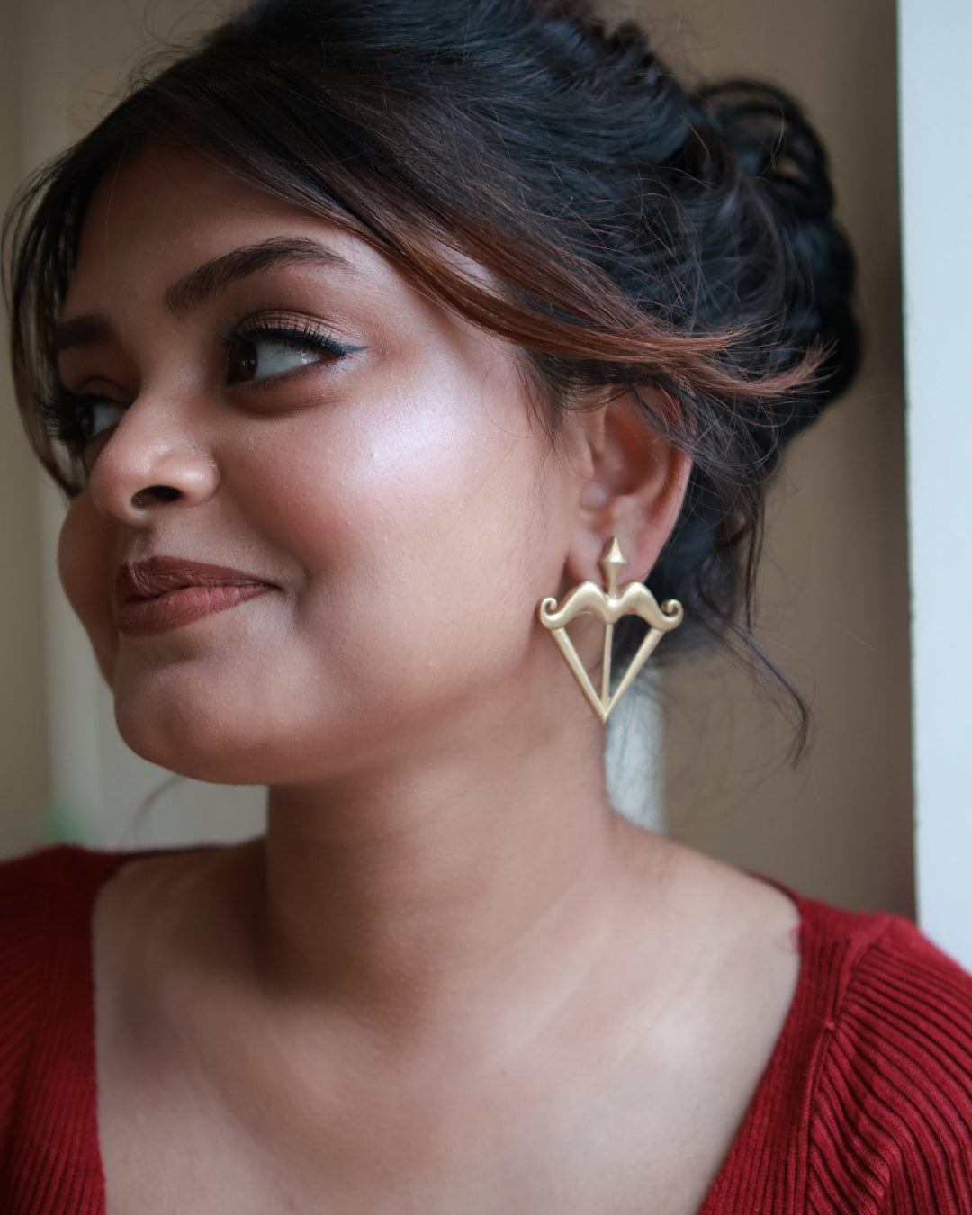 Bow & Arrow • Brass Earrings