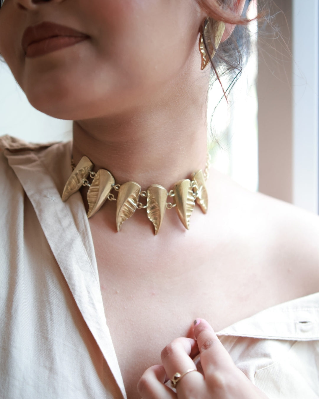 Cowrie Shells • Brass Set