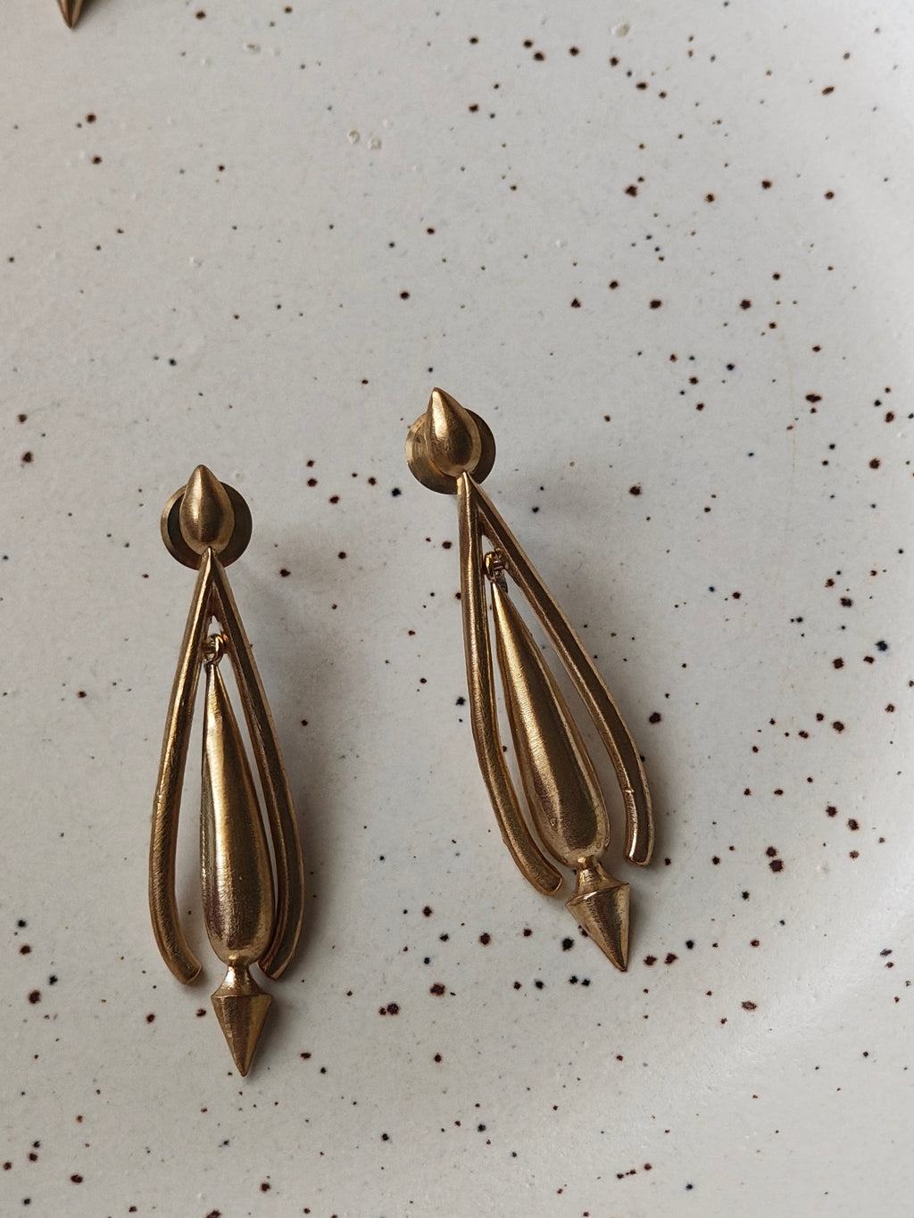 Arrow Dangler • Brass Earrings